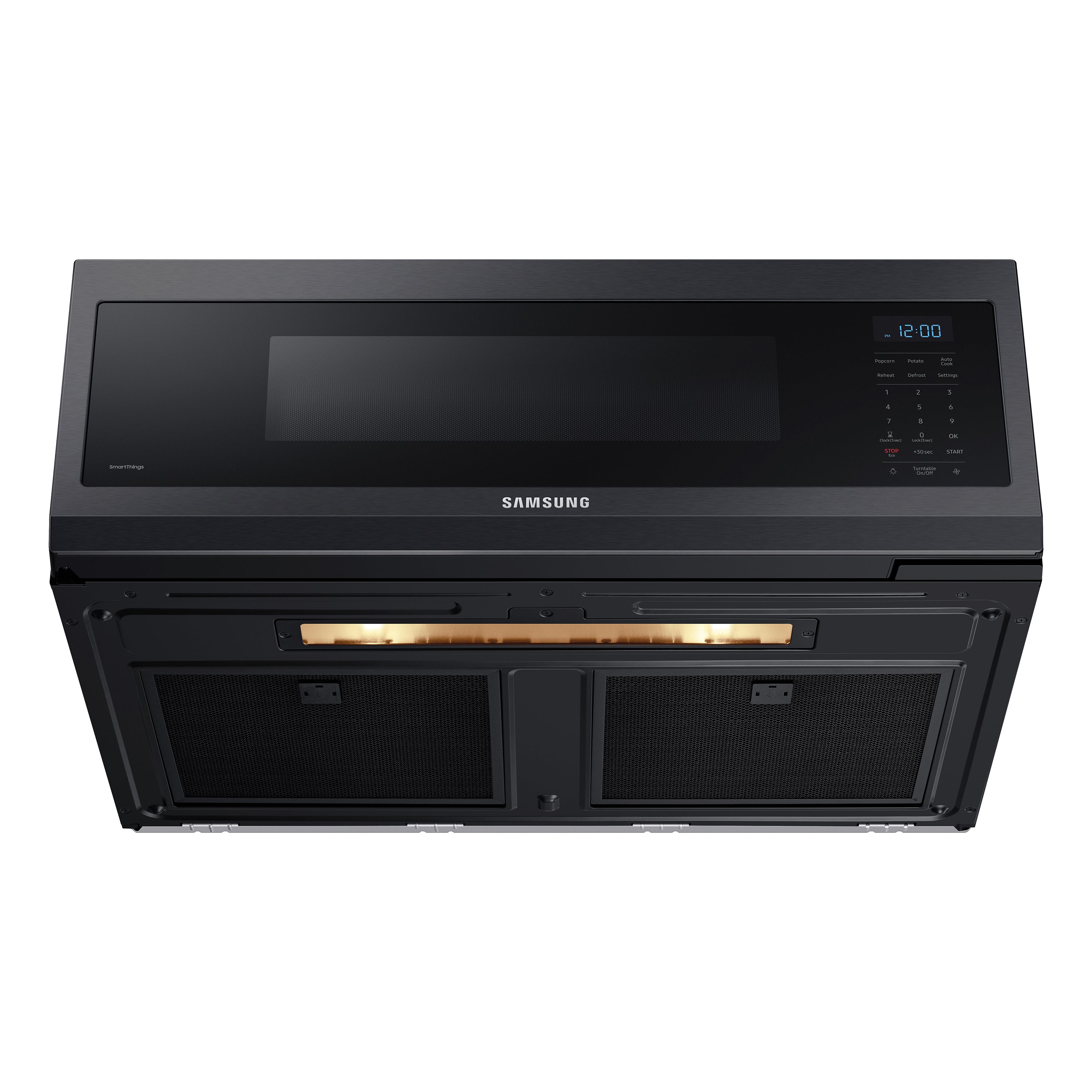 Samsung - 1.1 Cu. ft. Smart Slim Over-the-range Microwave with 400 CFM Hood Ventilation, Wi-Fi & Voice Control - Stainless Steel