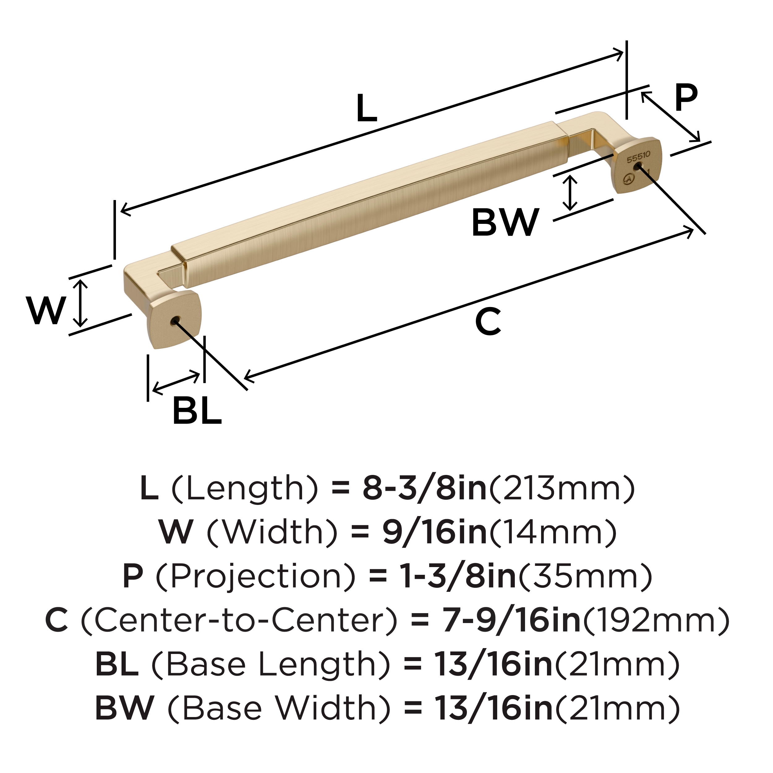 Amerock BP55510BBZ Cabinet-Pulls - View #3