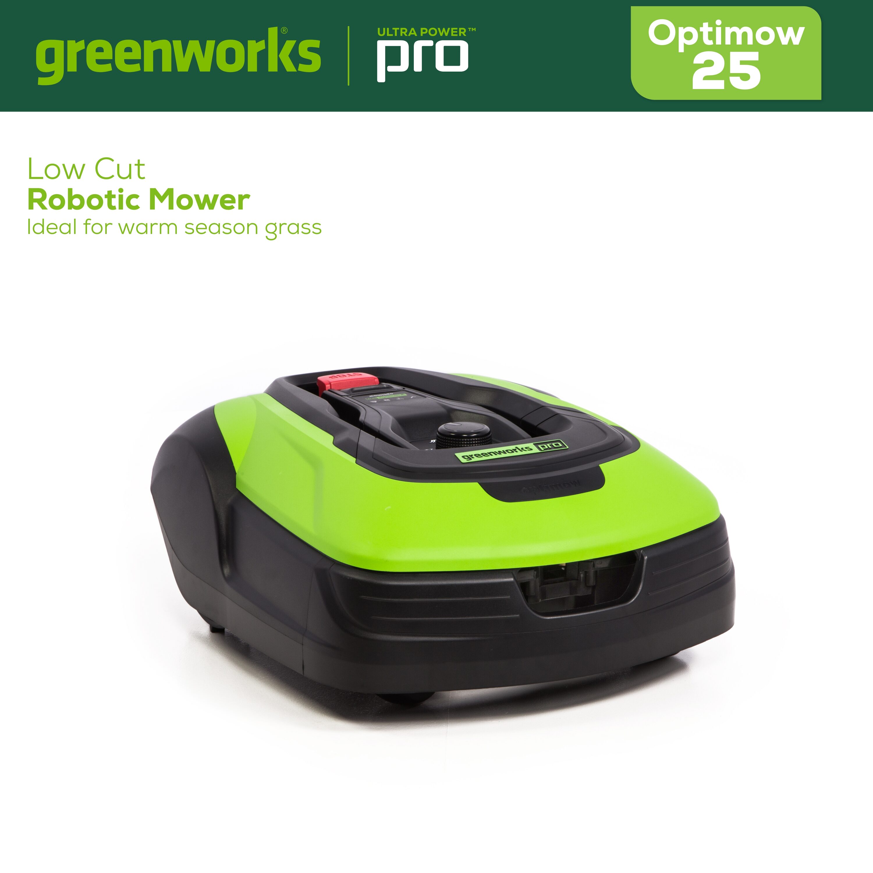 Robotic Lawn Mower (1/4 Acre To 1/2 Acre) | - Greenworks OPTIMOW 25