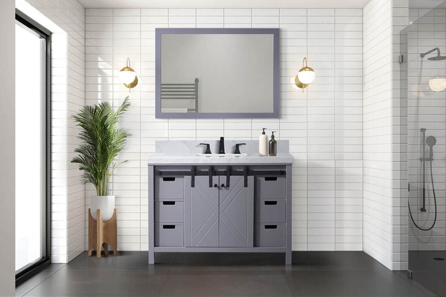 Lexora LM342248SBBS000 Bath-Vanity-Combo - View #2