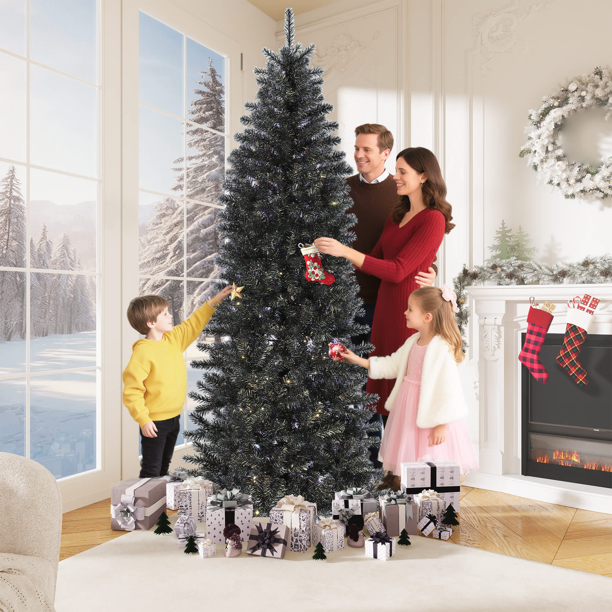 Qeetex YJCJ-PHK-35J4GG7J Artificial-Christmas-Trees - View #3
