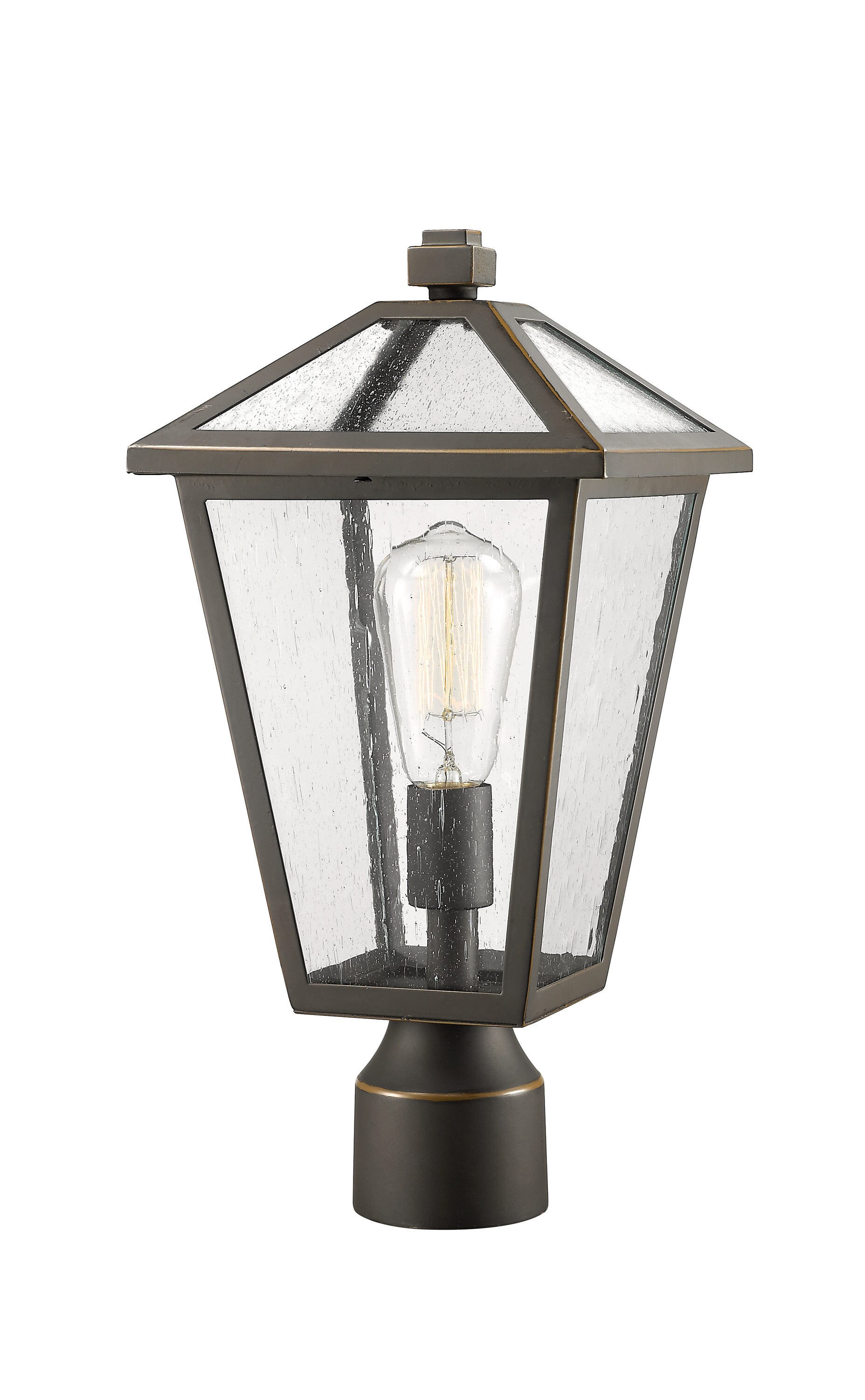 Z-Lite 579PHMR-ORB Talbot 16.5-in Rubbed Bronze Transitional Outdoor Light Post Lantern