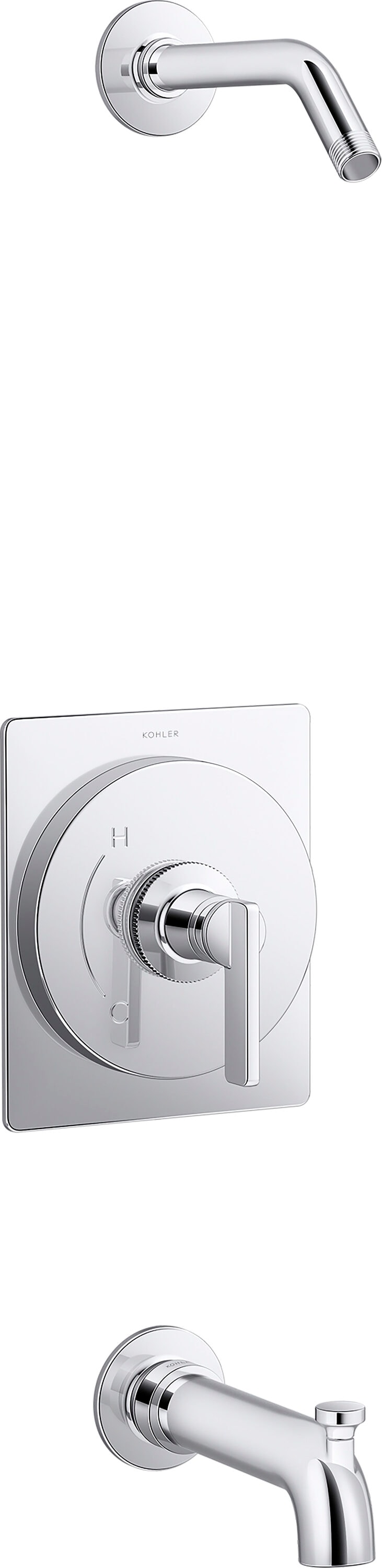 KOHLER TLS35915-4-CP Castia by Studio McGee Polished Chrome 1-handle Sold separately Bathtub and shower Faucet