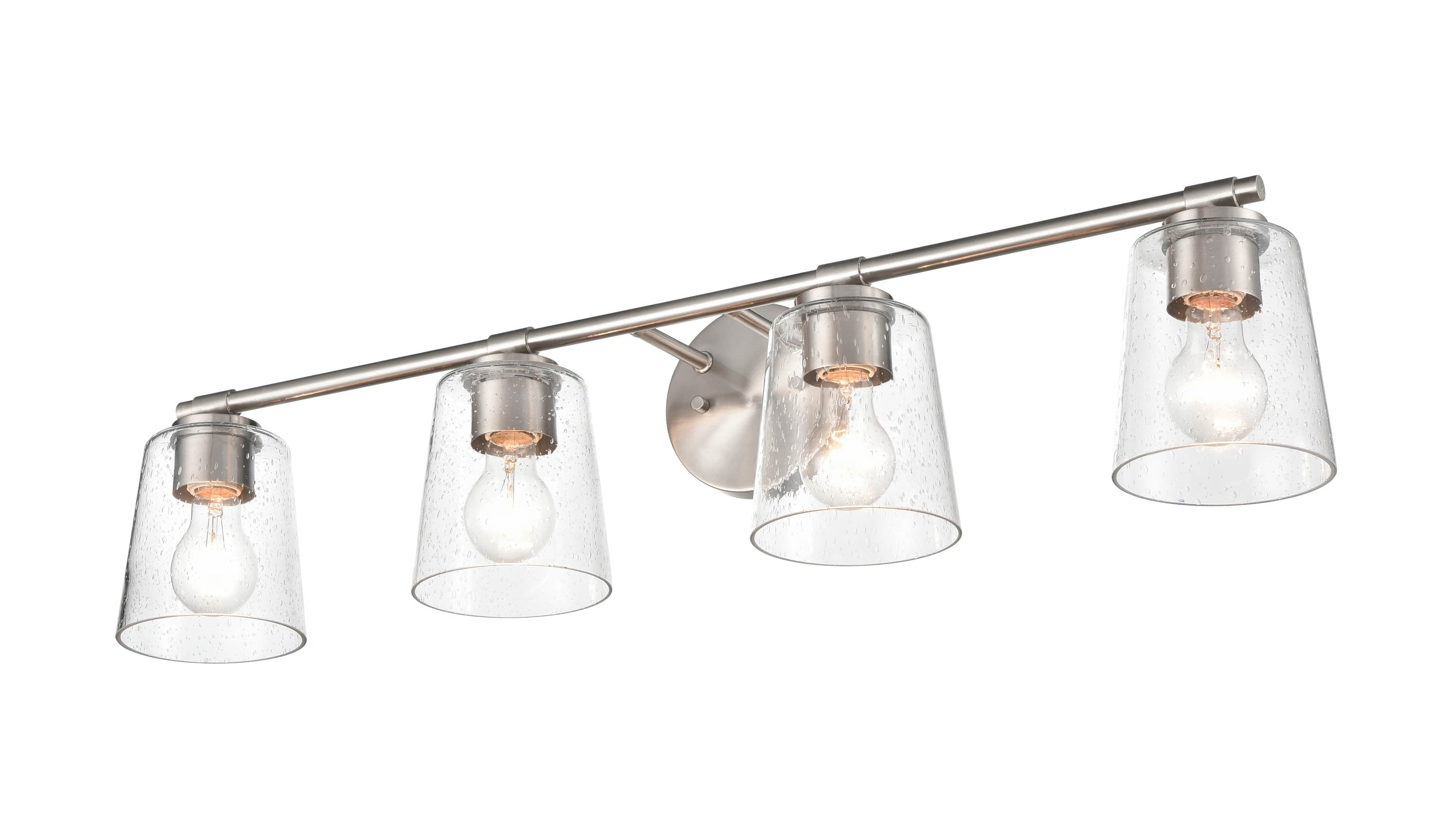 Millennium Lighting 8114-BN Vanity Lights 10.43-in 4 -Light Brushed Nickel Traditional Vanity light