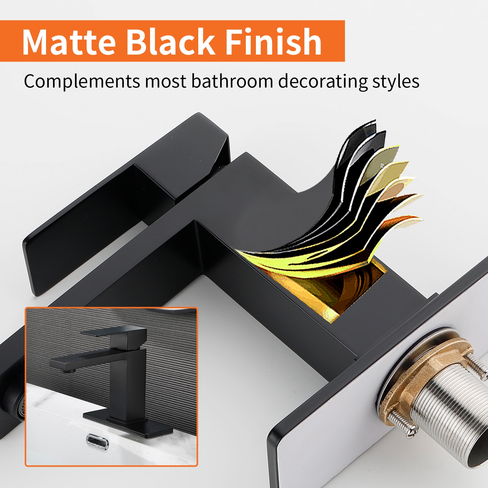 WELLFOR DTG-108BFMB Lavatory-Faucets - View #8