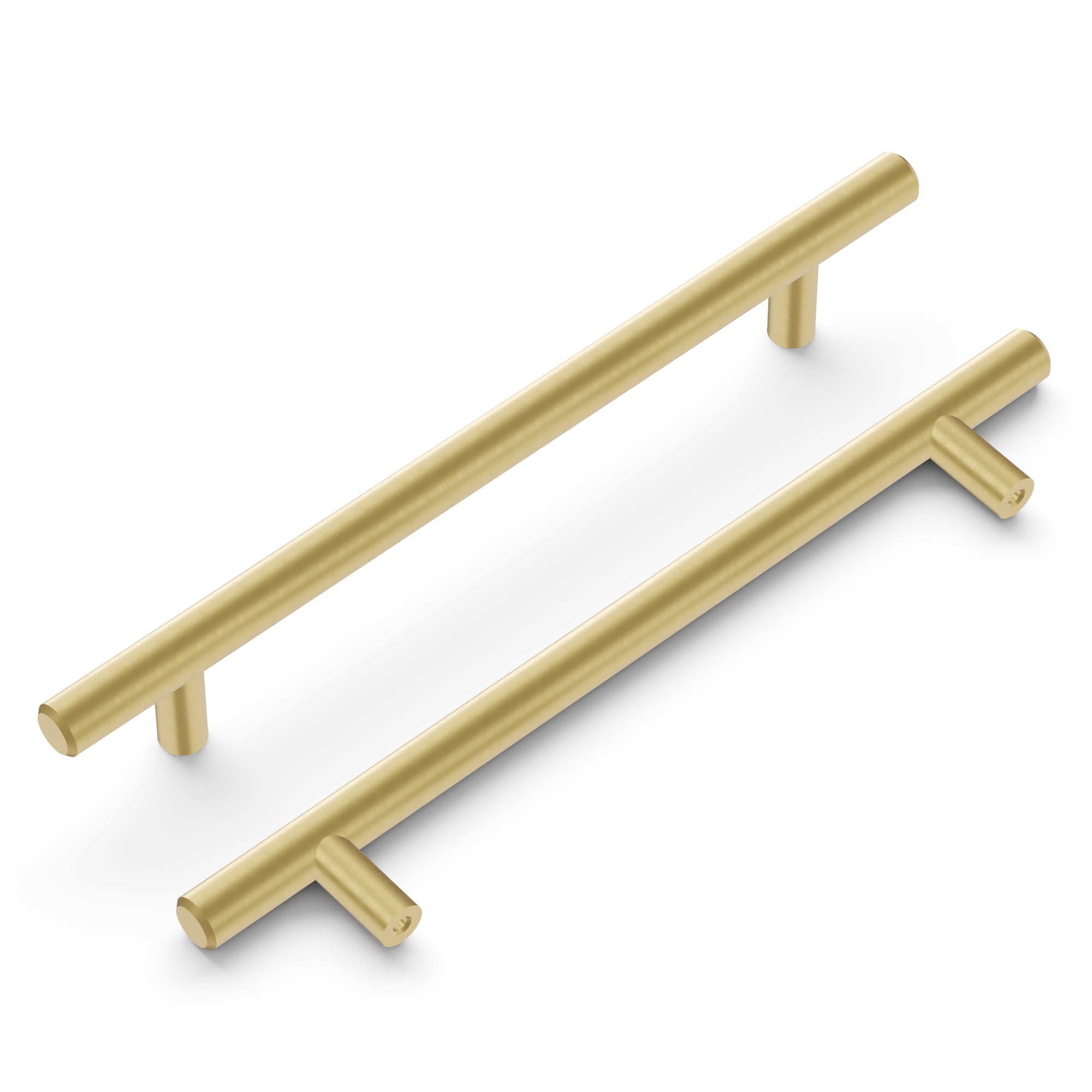 Hickory Hardware HH075596-RLB Bar Pulls 6-5/16-in Center to Center Royal Brass Rectangular Bar Drawer Pulls