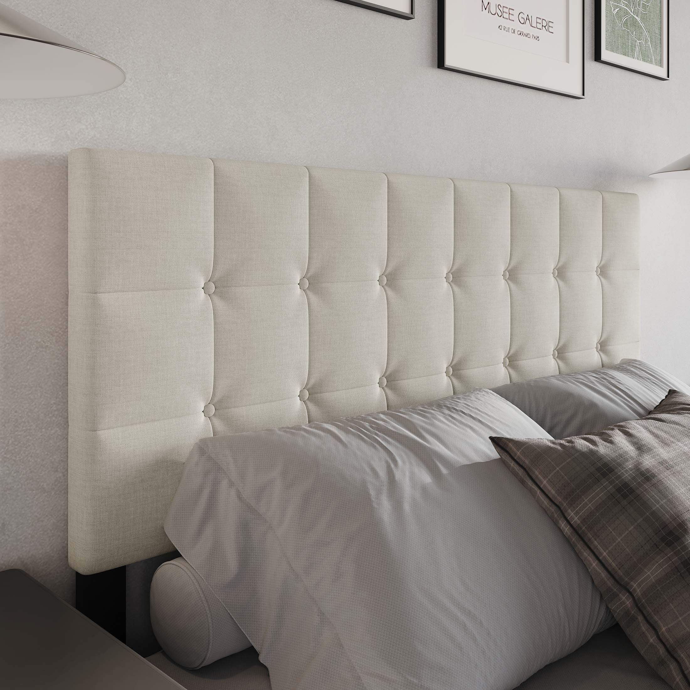 CasePiece C8242FUHB-WGY-LN Warm Grey Full Linen Upholstered Headboard