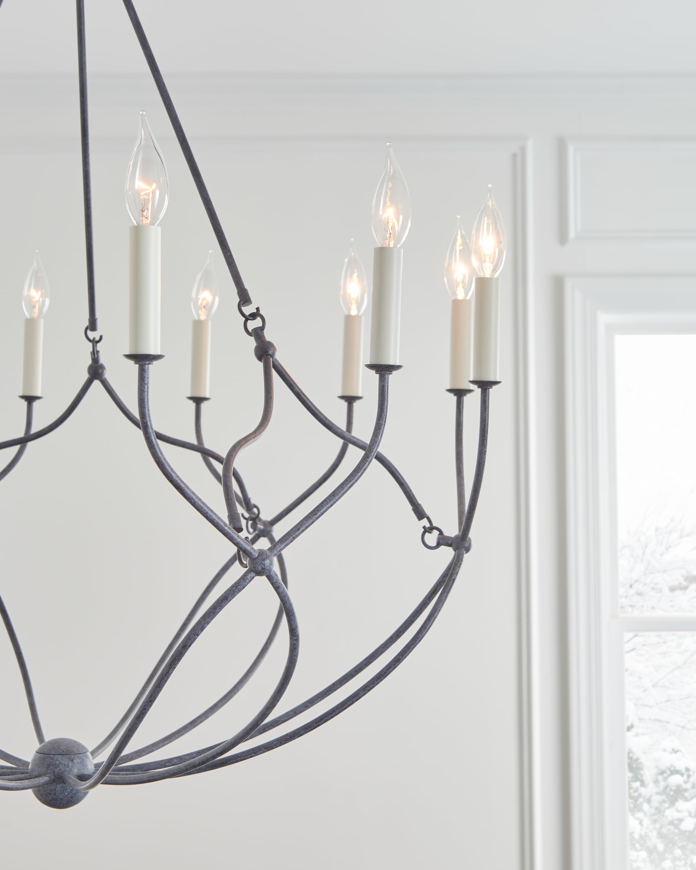 Richmond Weathered Galvanized 12-Light Candle Style Chandelier