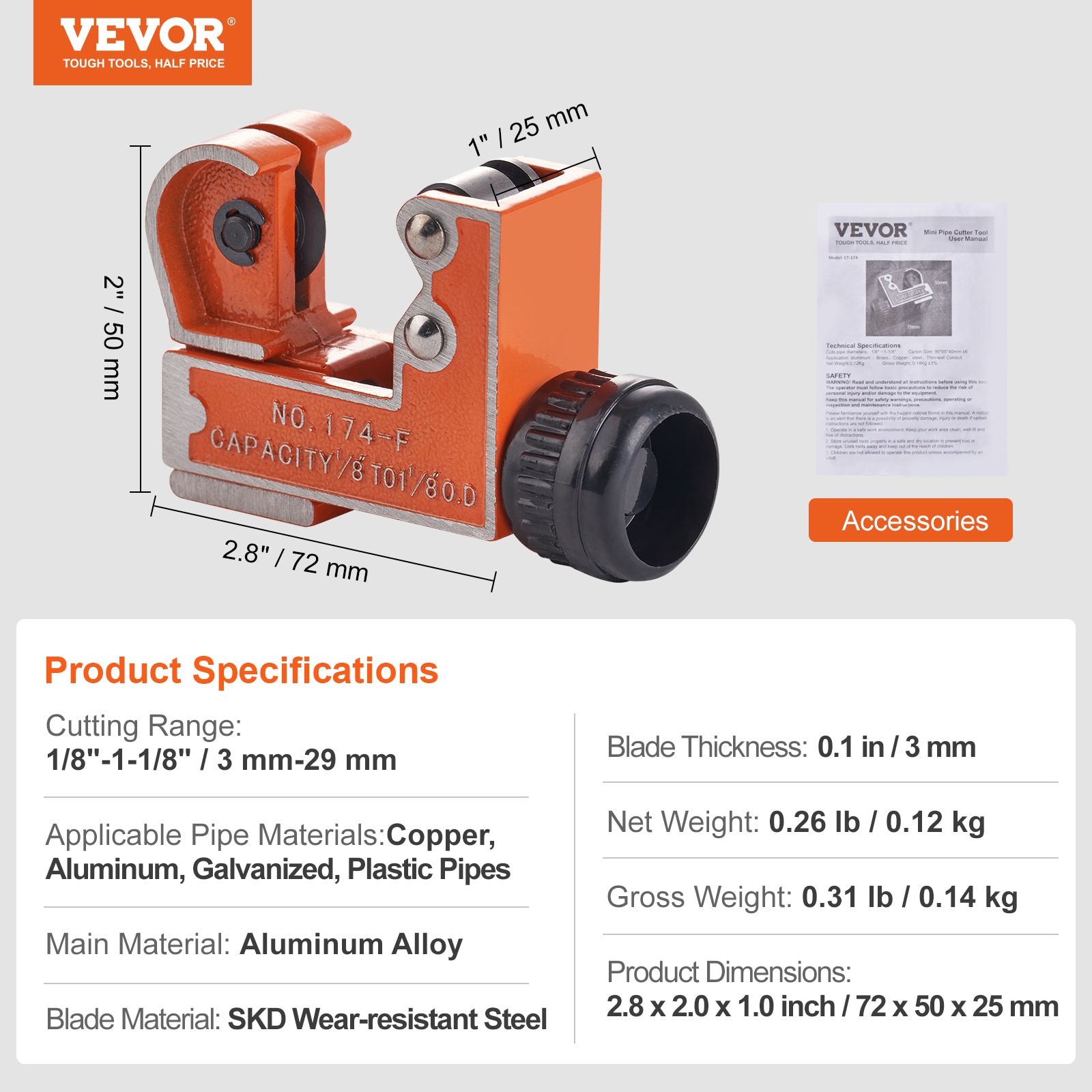 VEVOR TGQGQJT11878825P0V0 Plumbing-Cutting-Tools - View #8