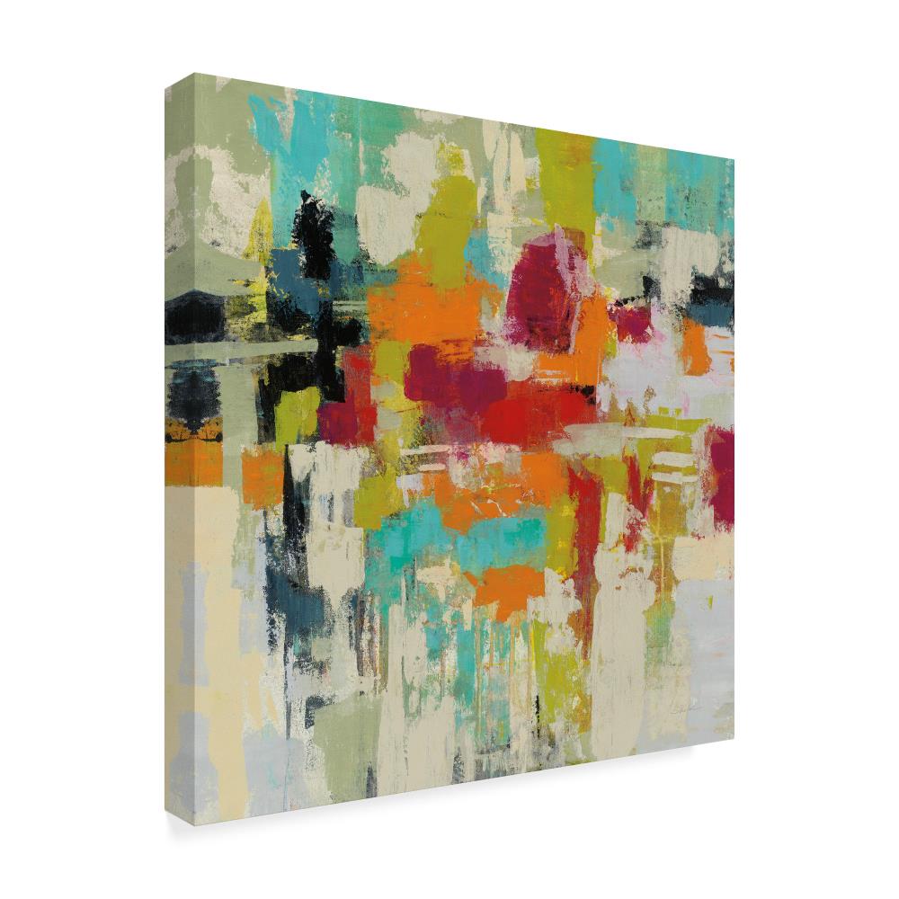 Trademark Fine Art Framed 24-in H x 24-in W Abstract Print on Canvas in ...