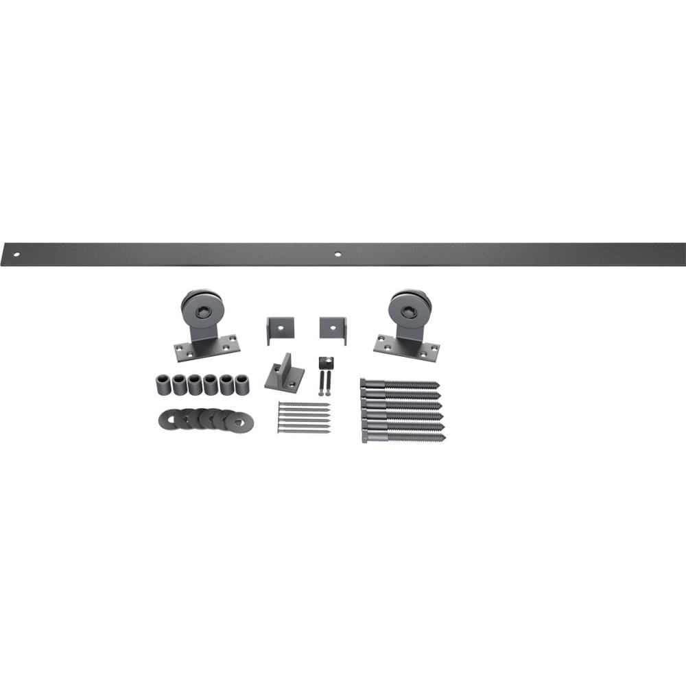 Goldberg Brothers GB6008HTM54SM 64-in Silver Metallic Indoor Straight top Single Double Barn door hardware kit