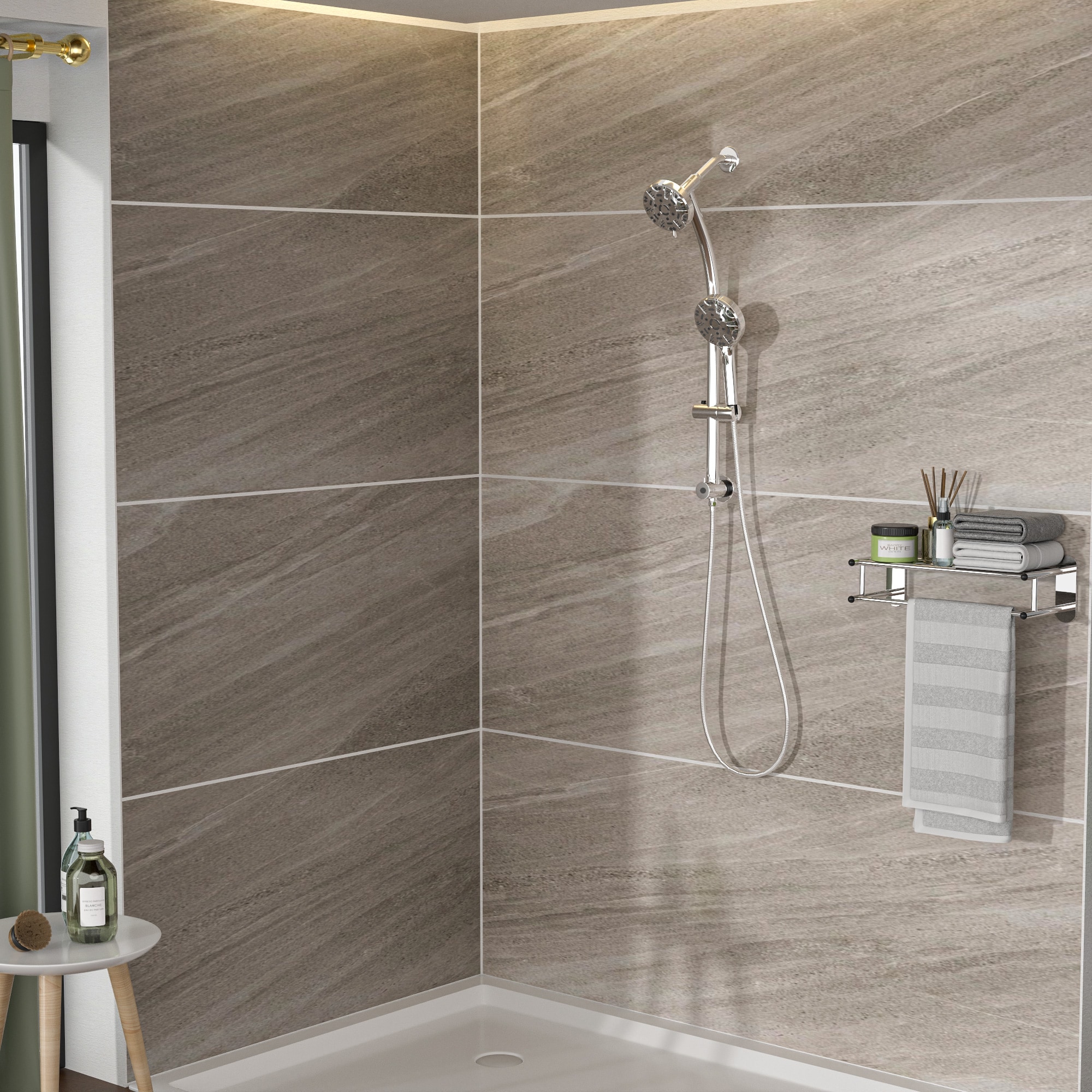 Vanityfus VFH-SLF17005-CH Showerhead-Bar-Panels - View #2