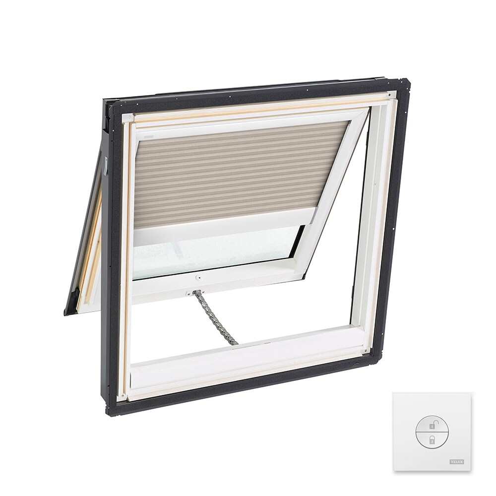 VELUX 21-in x 26.88-in Solar-powered Venting Deck Mount Skylight with Laminated Low-e Argon Glass
