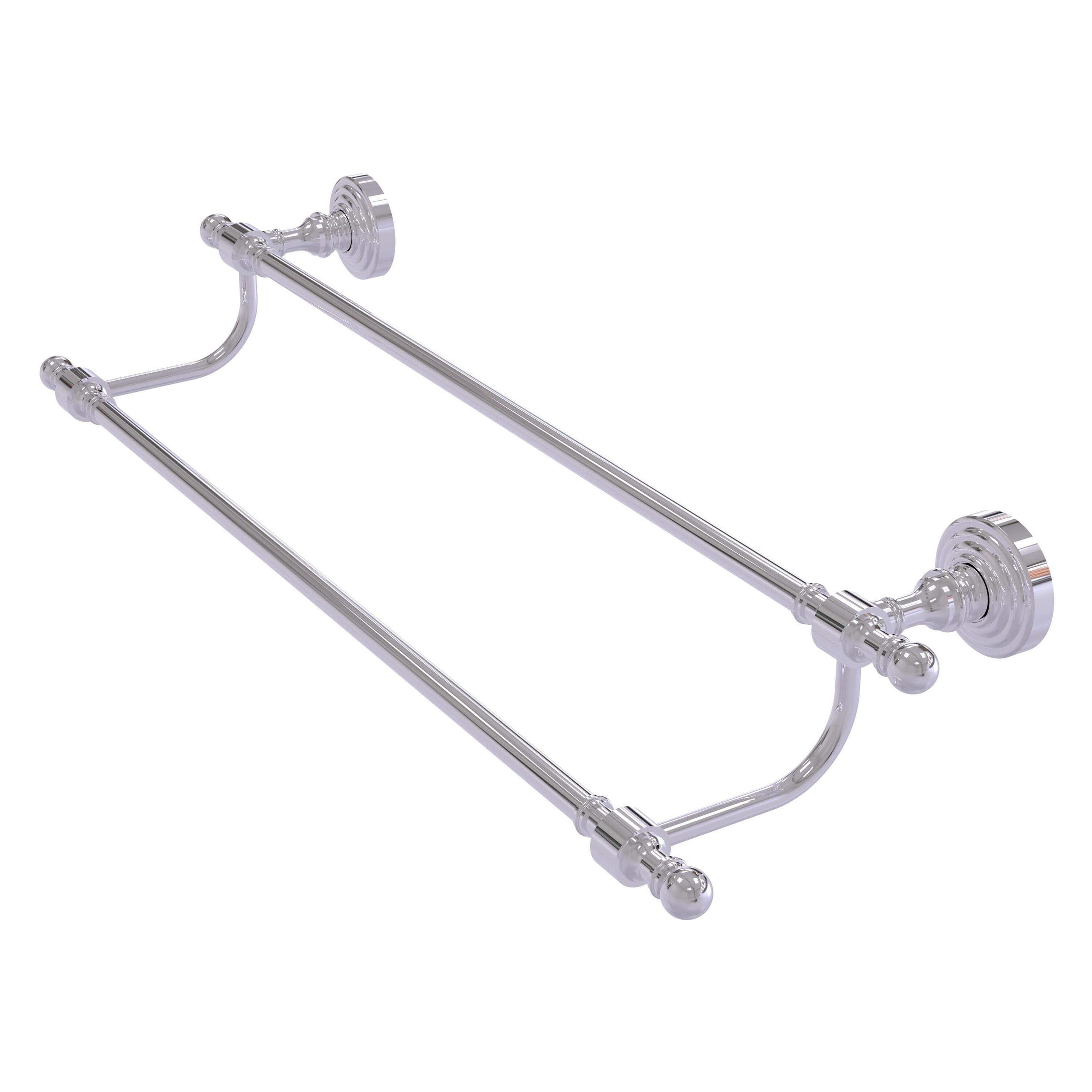 Allied Brass RW-72/30-PC Retro Wave 30-in double Polished Chrome Wall mount Double Towel Bar