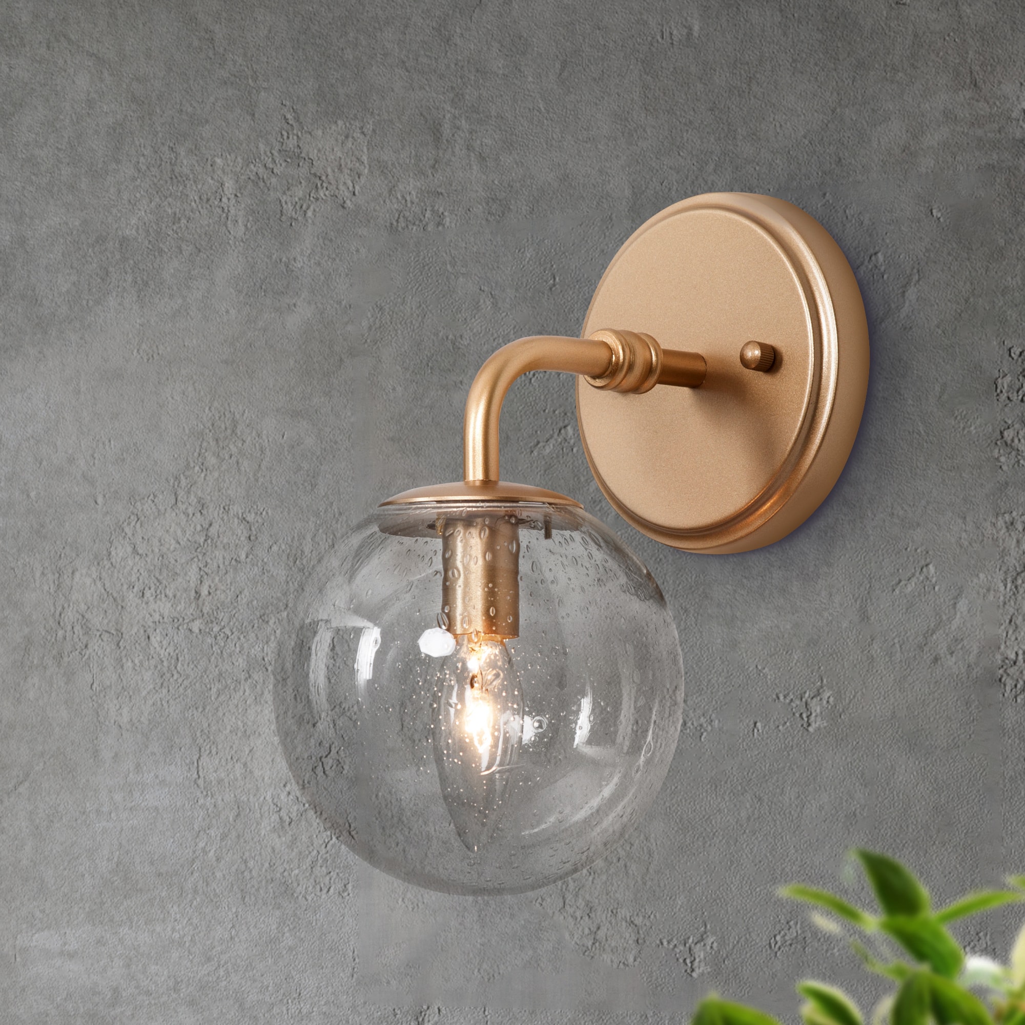 Uolfin Z3YYNF-LWS24074-K7 5.5-in W 1.0 -Light Matte Gold Wall Sconce