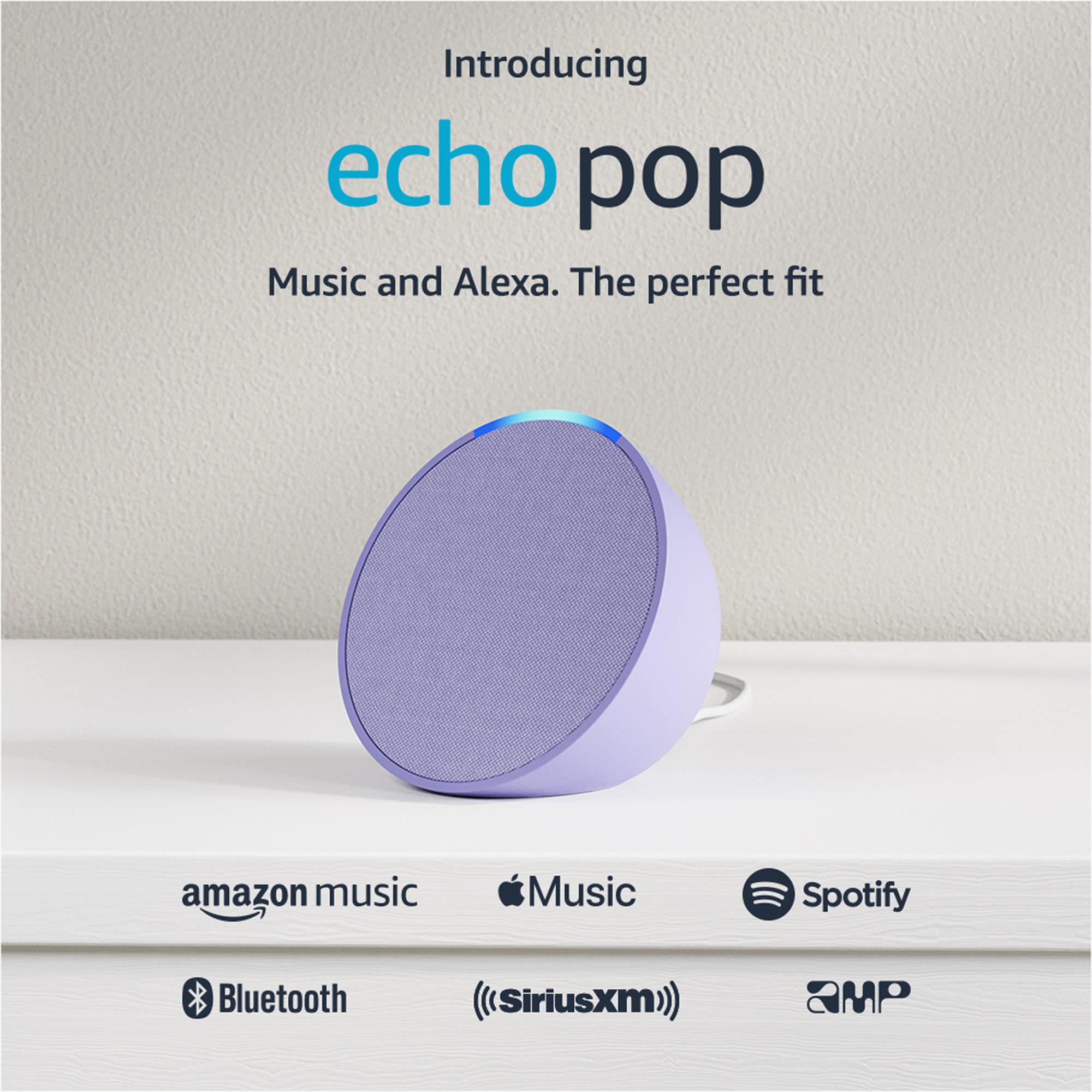 Echo Pop (1st Gen, 2023 Release) Full sound Compact Smart Speaker  with Alexa- Midnight Teal