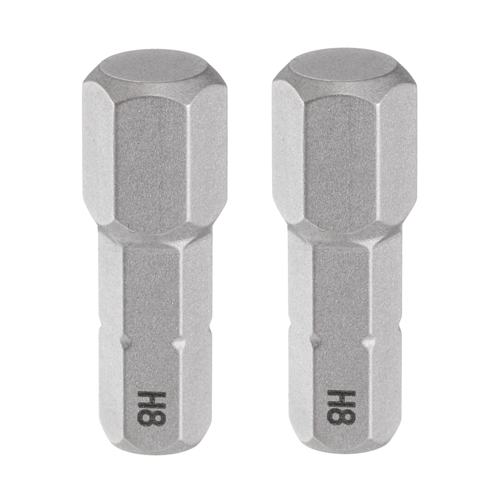 Harfington 2pcs H8 Hex Screwdriver Bit 1/4 Inch Hex Shank 25mm/1 Inch Length Magnetic Hexagon Head S2 Steel Screw Driver Bit #S26030900UX3110