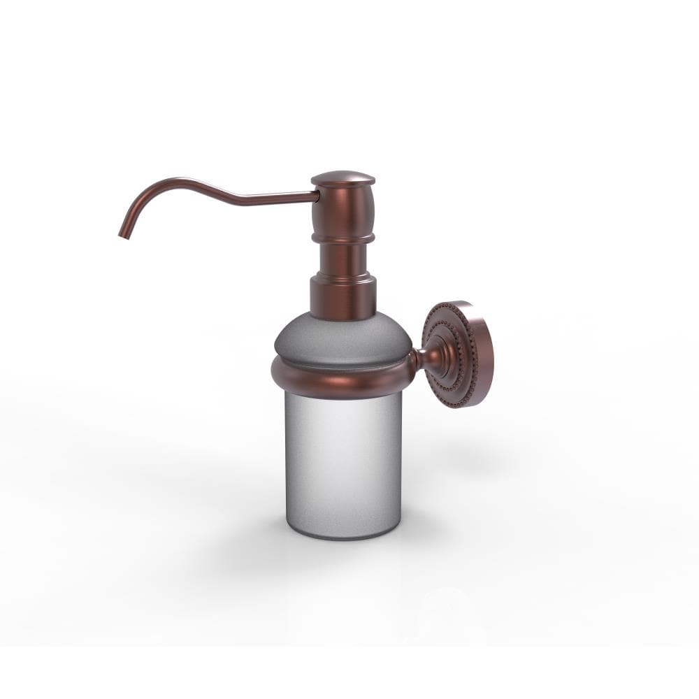 Allied Brass DT-60-CA Dottingham Antique Copper 5-oz. Capacity Wall-mount Soap and Lotion Dispenser