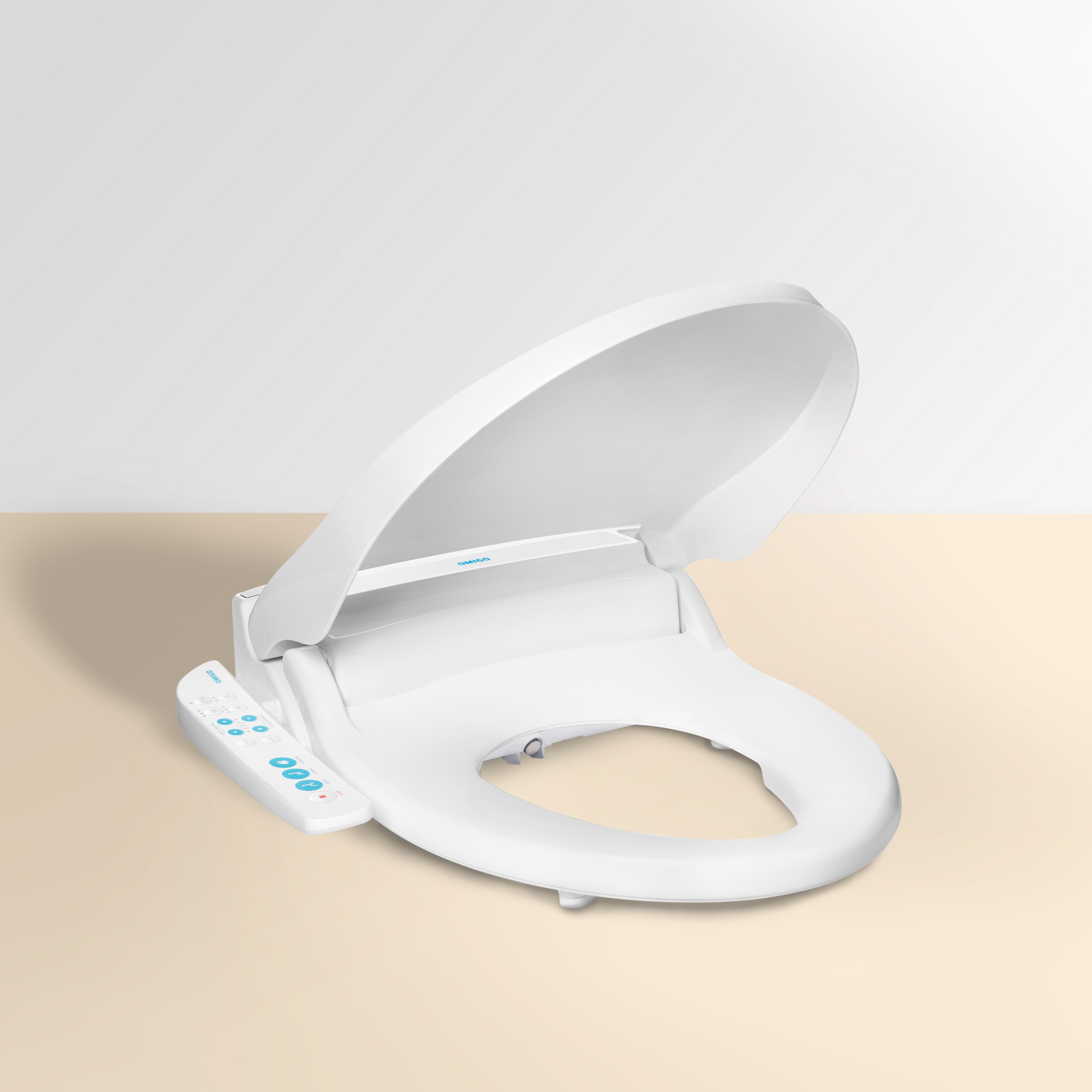 Brondell CRDB-RW Plastic White Round Soft Close Heated Bidet Toilet Seat