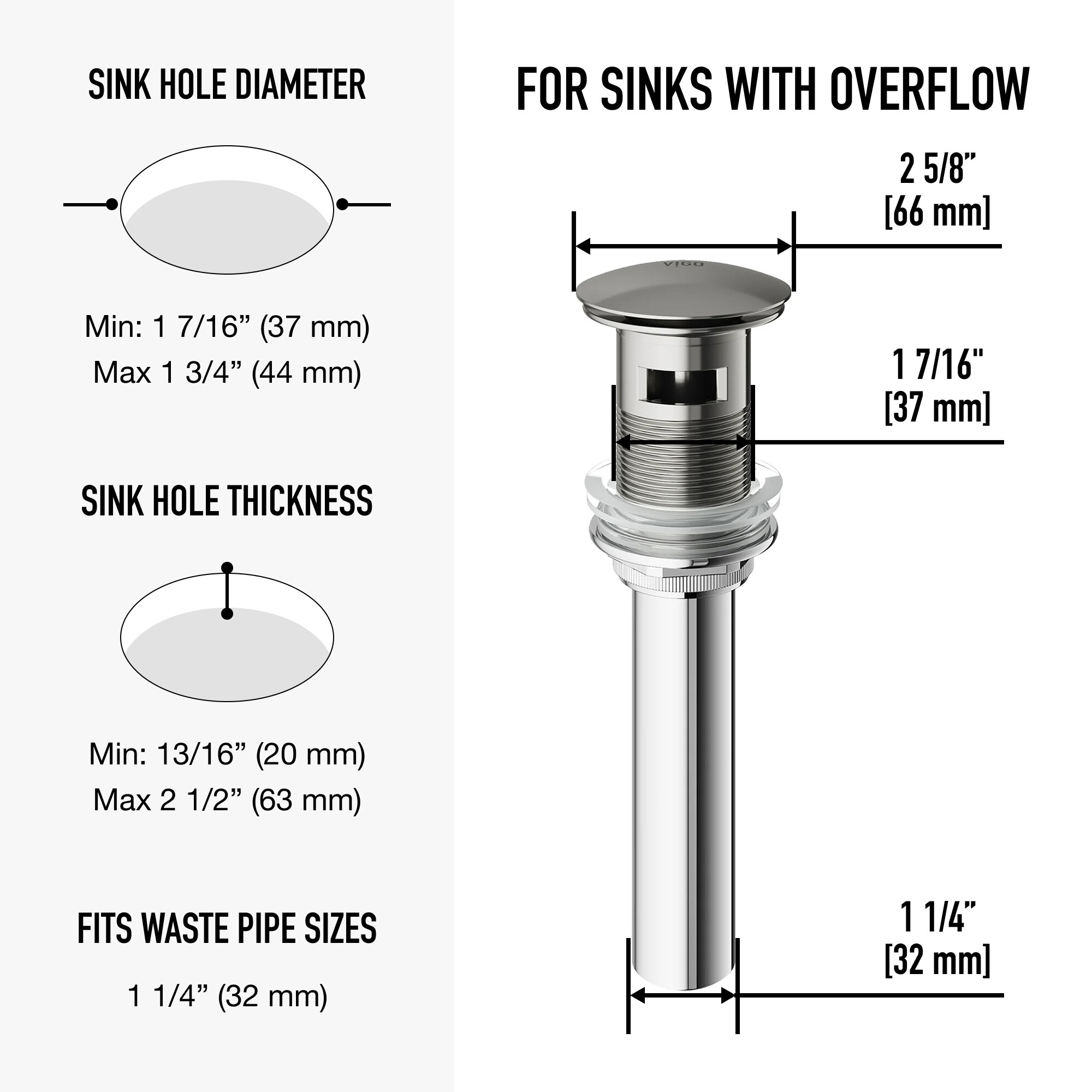 VIGO VG16002BN Popup-Drains-Accessories - View #3