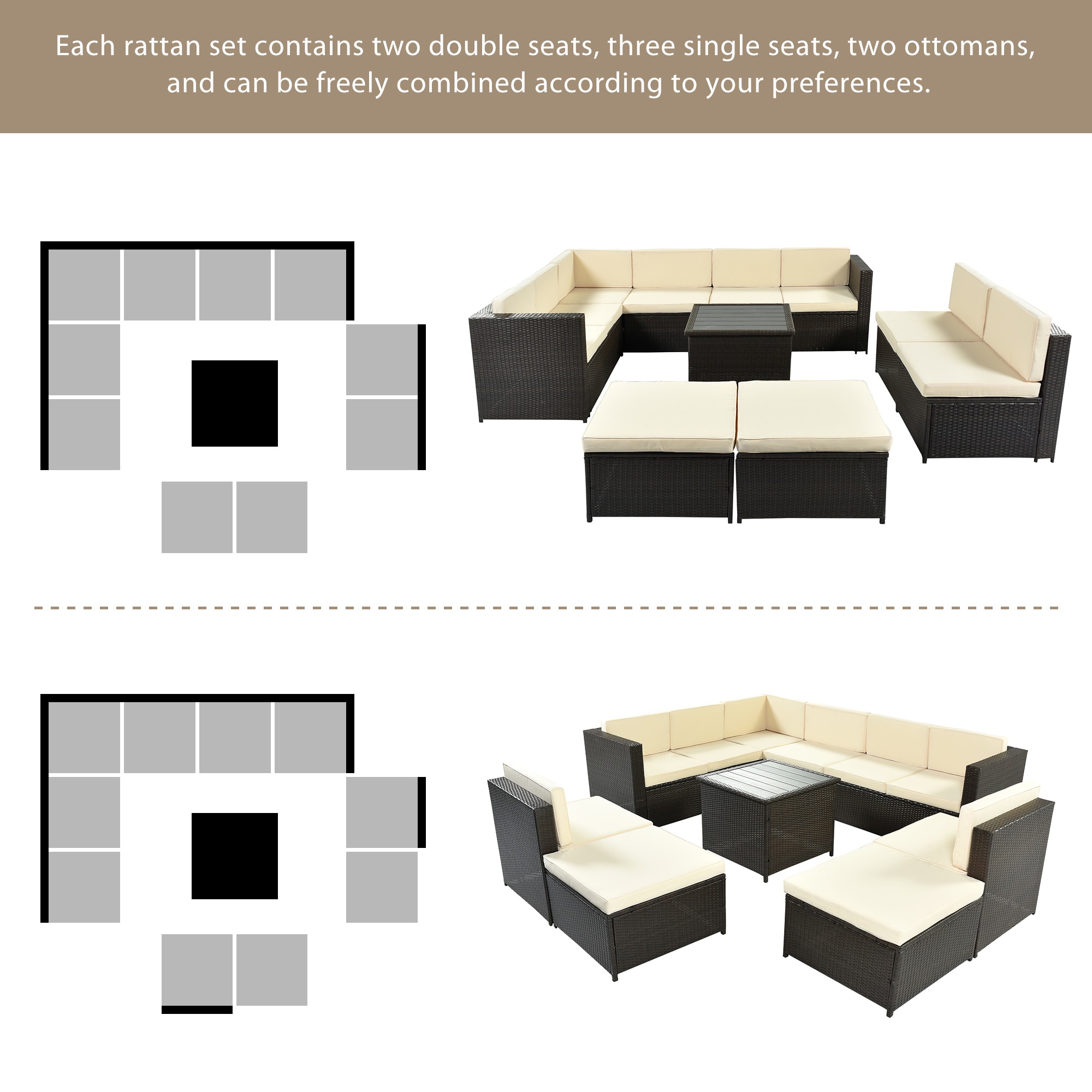 Clihome TM-06SH8-AWH Patio-Conversation-Sets - View #8