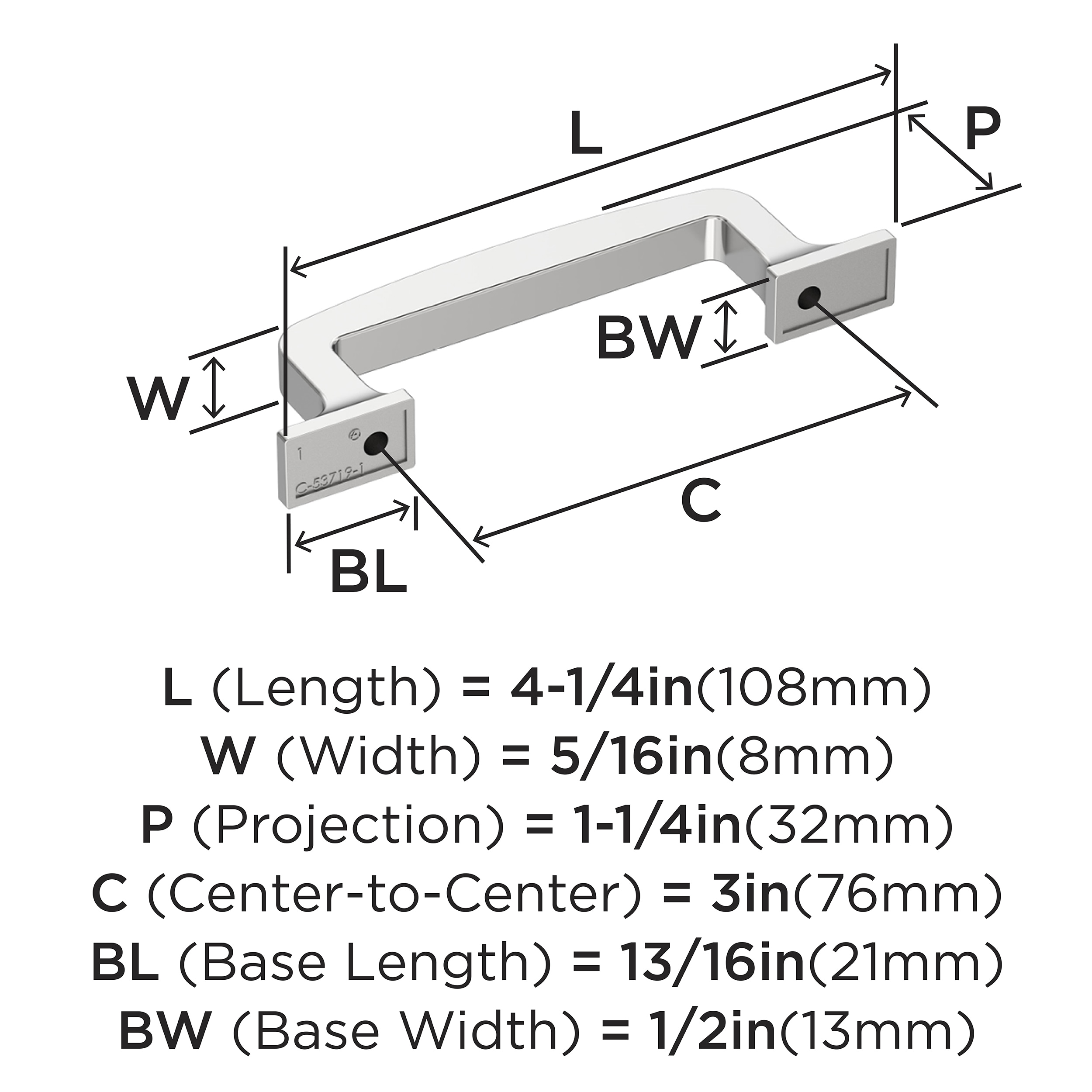 Amerock BP5371926 Cabinet-Pulls - View #3