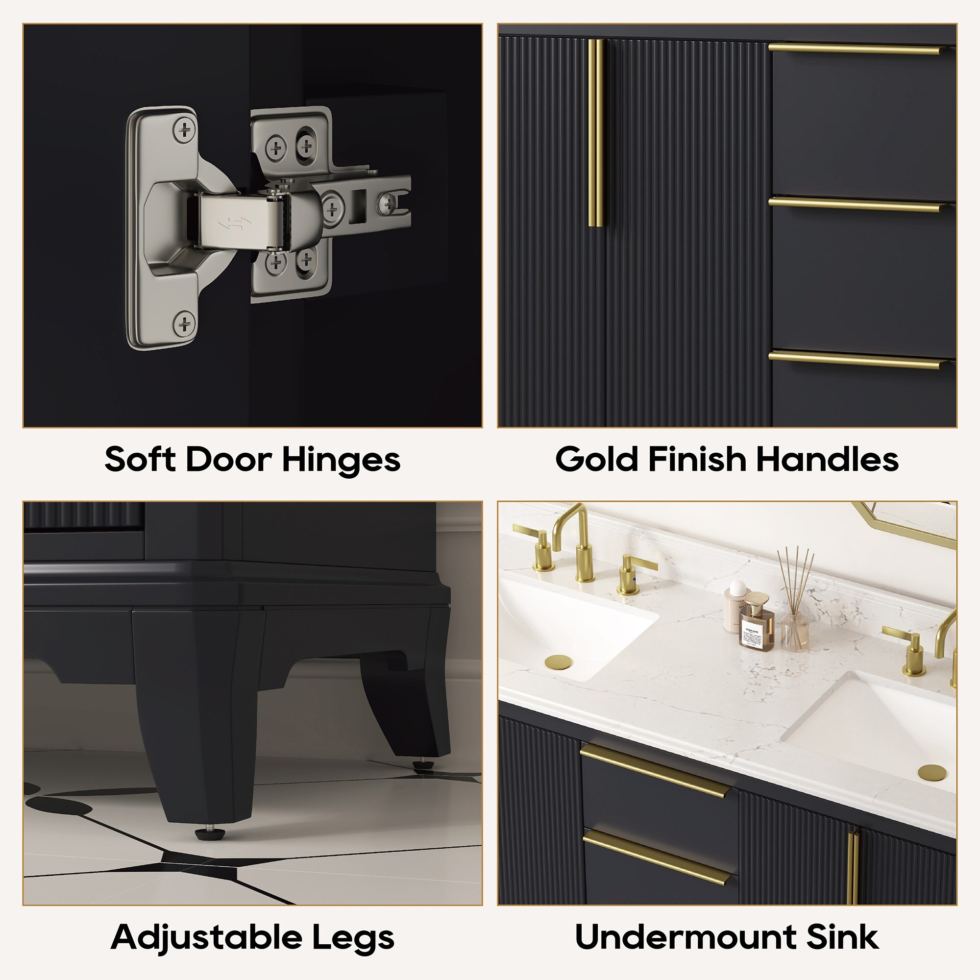 DELUXE LIVING V24022-60NB Bath-Vanity-Combo - View #4