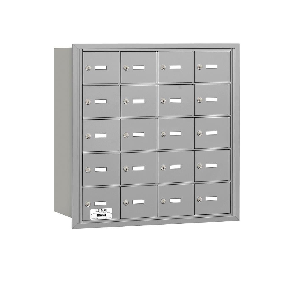 SALSBURY INDUSTRIES 3620ARP Recessed Mount Gray Metal Extra Large Lockable Cluster Mailbox