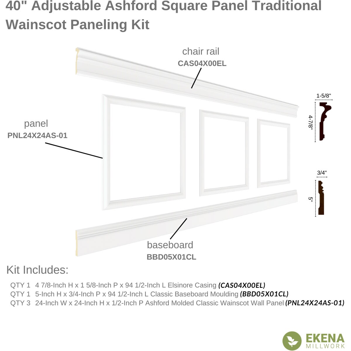 Ekena Millwork WP12X12APASV Wall-Panels - View #18
