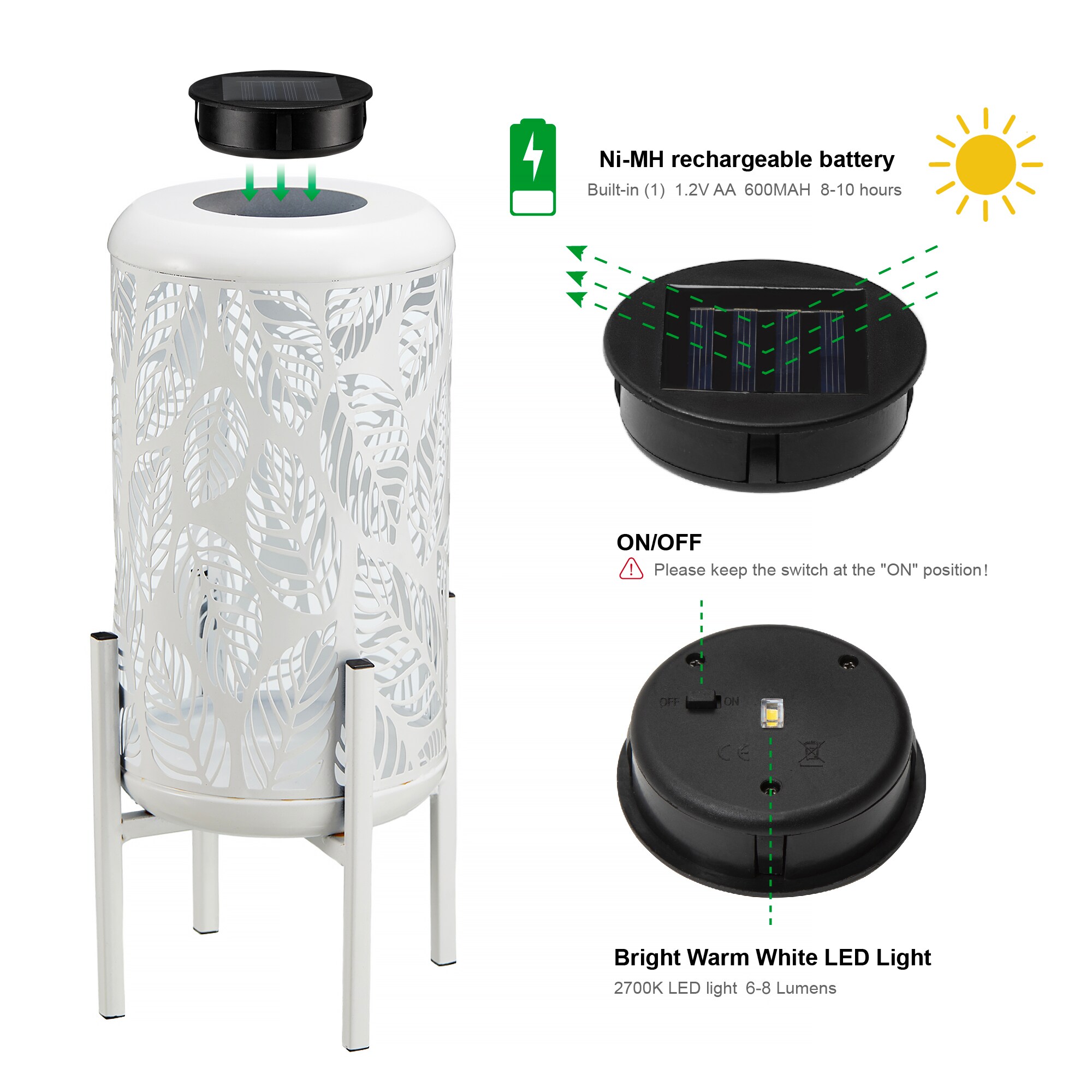Glitzhome 2023300069 Outdoor-Decorative-Lanterns - View #8