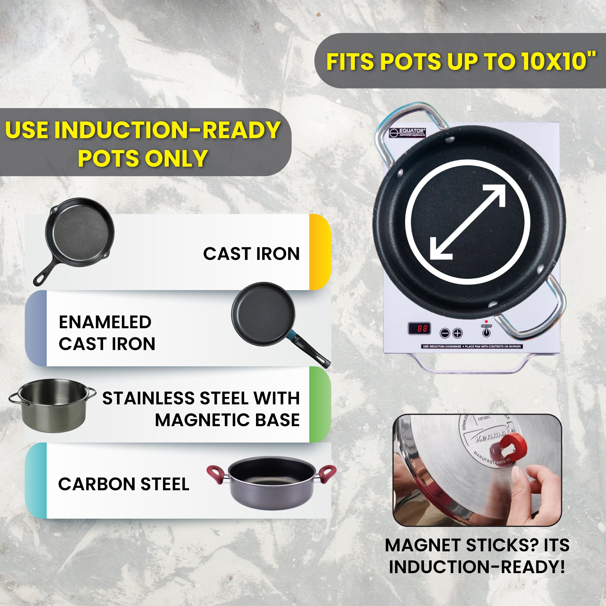Equator Advanced Appliances PIC 100 SILVER Induction-Cooktops - View #5