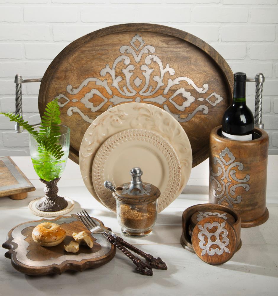 The GG Collection Heritage Collection Wood and Metal Inlay Honey or ...