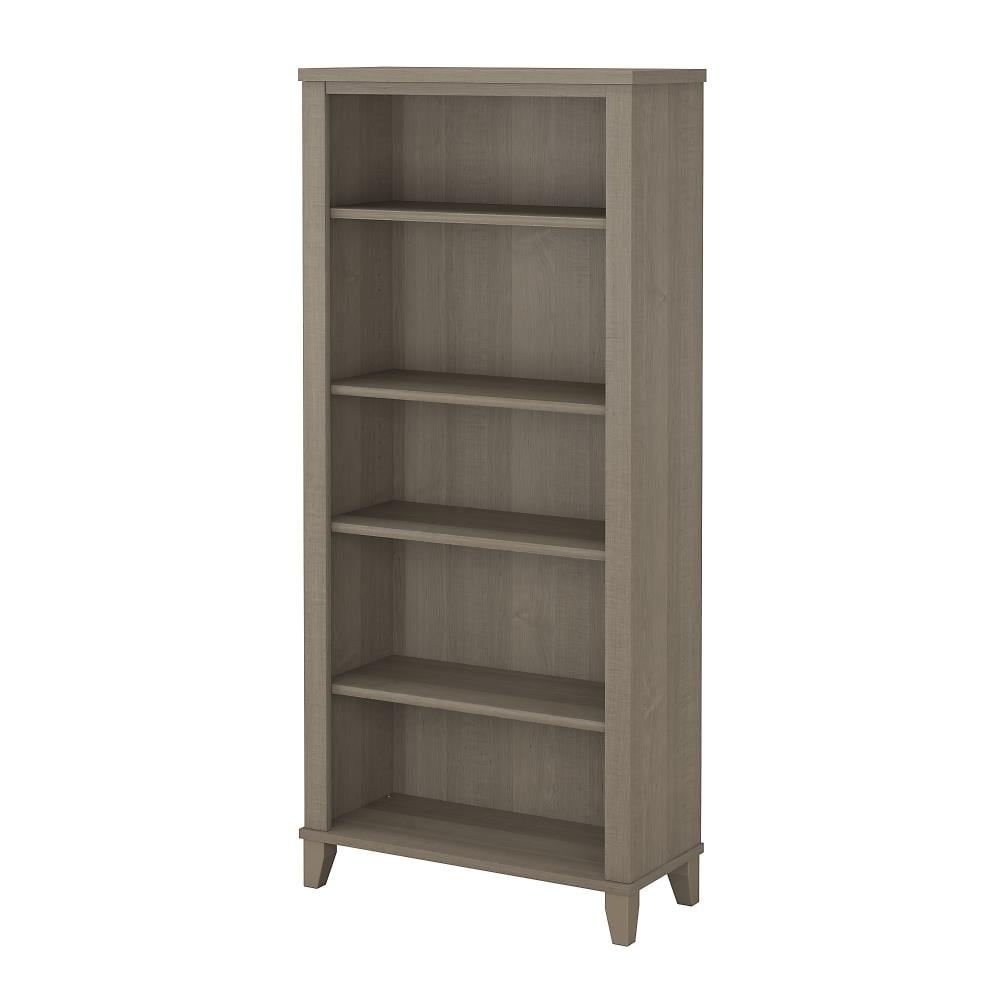 Bush Furniture WC81665 Somerset Ash Gray Composite 5 -Shelf Bookcase ( 29.57-Inches W x 65.21-Inches H x 12.81-Inches D ) Finished