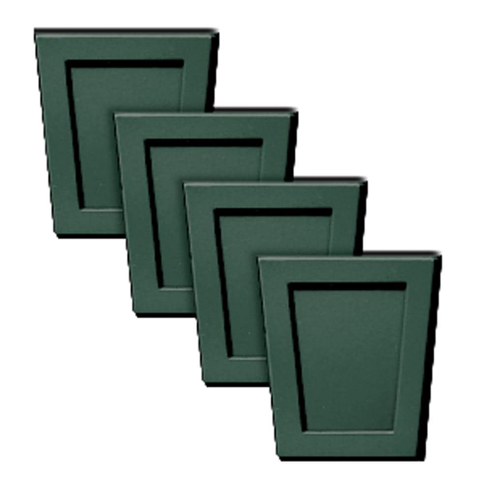 Builders Edge 180020001028 4 -Pack 4-in x 4.5-in Forest Green Polypropylene Gable Vent Keystones