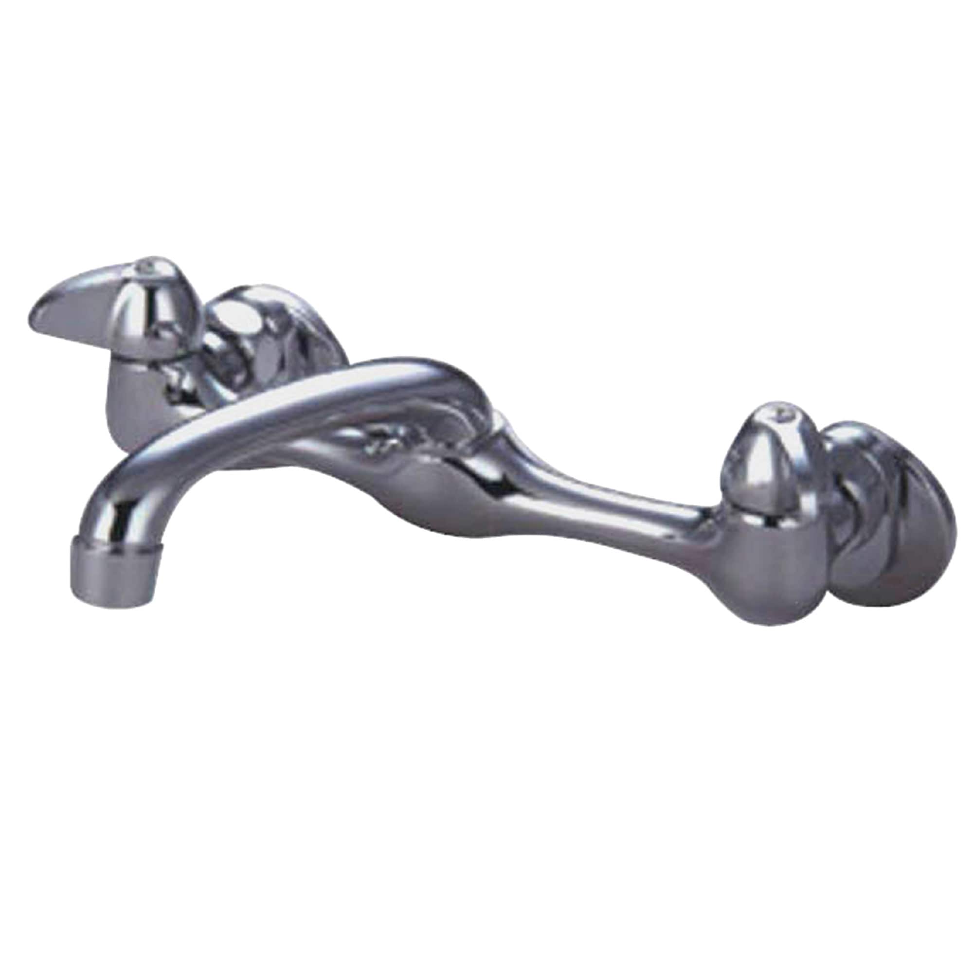 Elements of Design EF102 Chrome Double Handle Wall-mount Kitchen Faucet