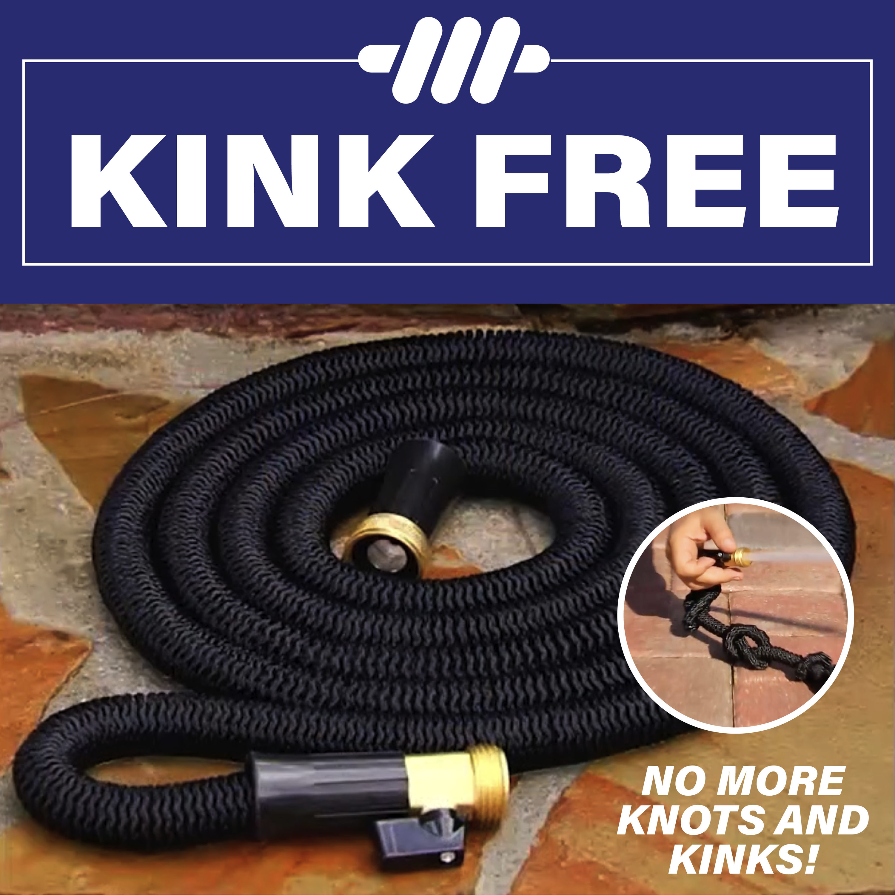 XHOSE 5/8-in x 100-ft-Duty Kink Free Woven Black Hose at