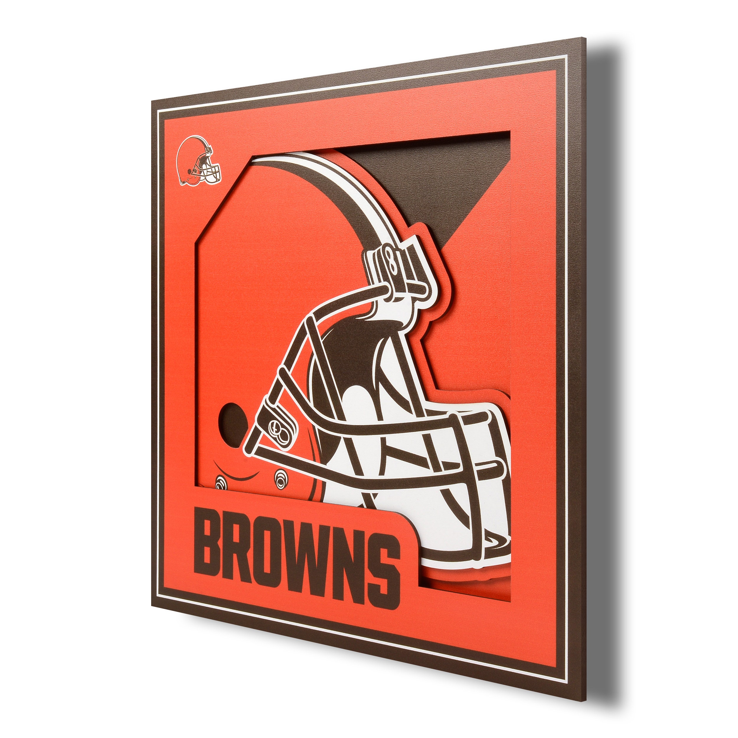 Sportula Cleveland Browns Youthefan Nfl Cleveland Browns Fan Cave Sign  Youthefan Floater Frame 12.5-in H x 17-in W Sports 3D Art in the Wall Art  department at