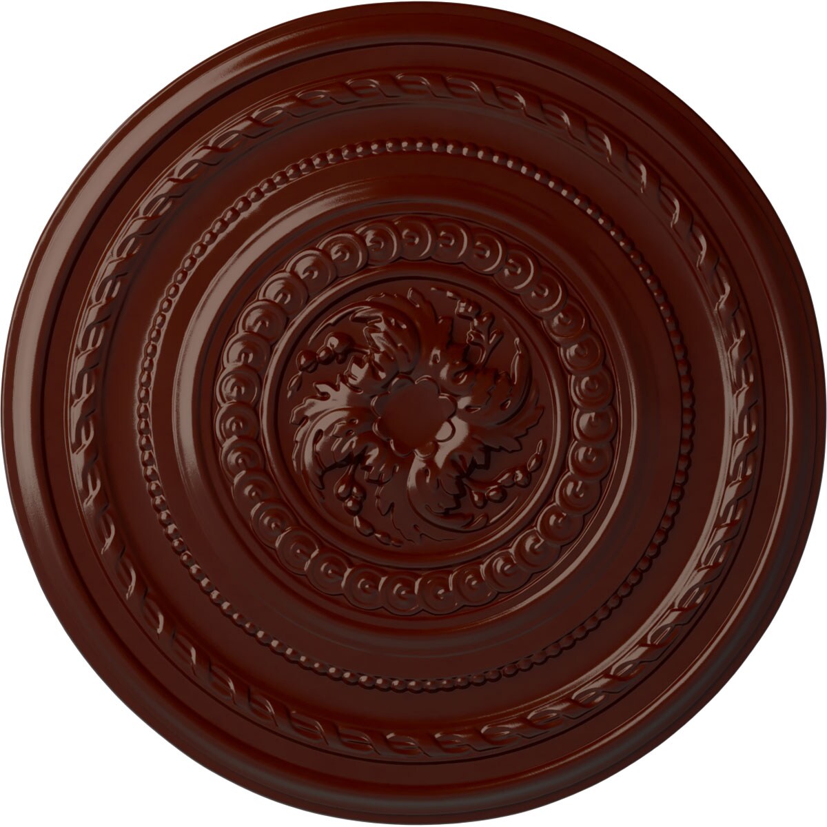 Ekena Millwork CM26PEBMF Pearl 26.25-in W x 26.25-in L Painted Brushed Mahogany Polyurethane Whole Ceiling Medallion