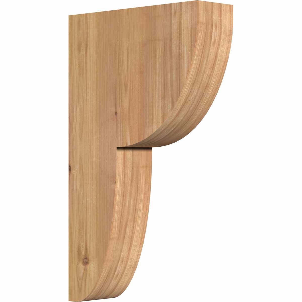 Ekena Millwork COR04X12X20CRE00SWR 3.5-in x 12-in x 20-in Crestline Unfinished Western red cedar Wood Paintable/Stainable Corbel
