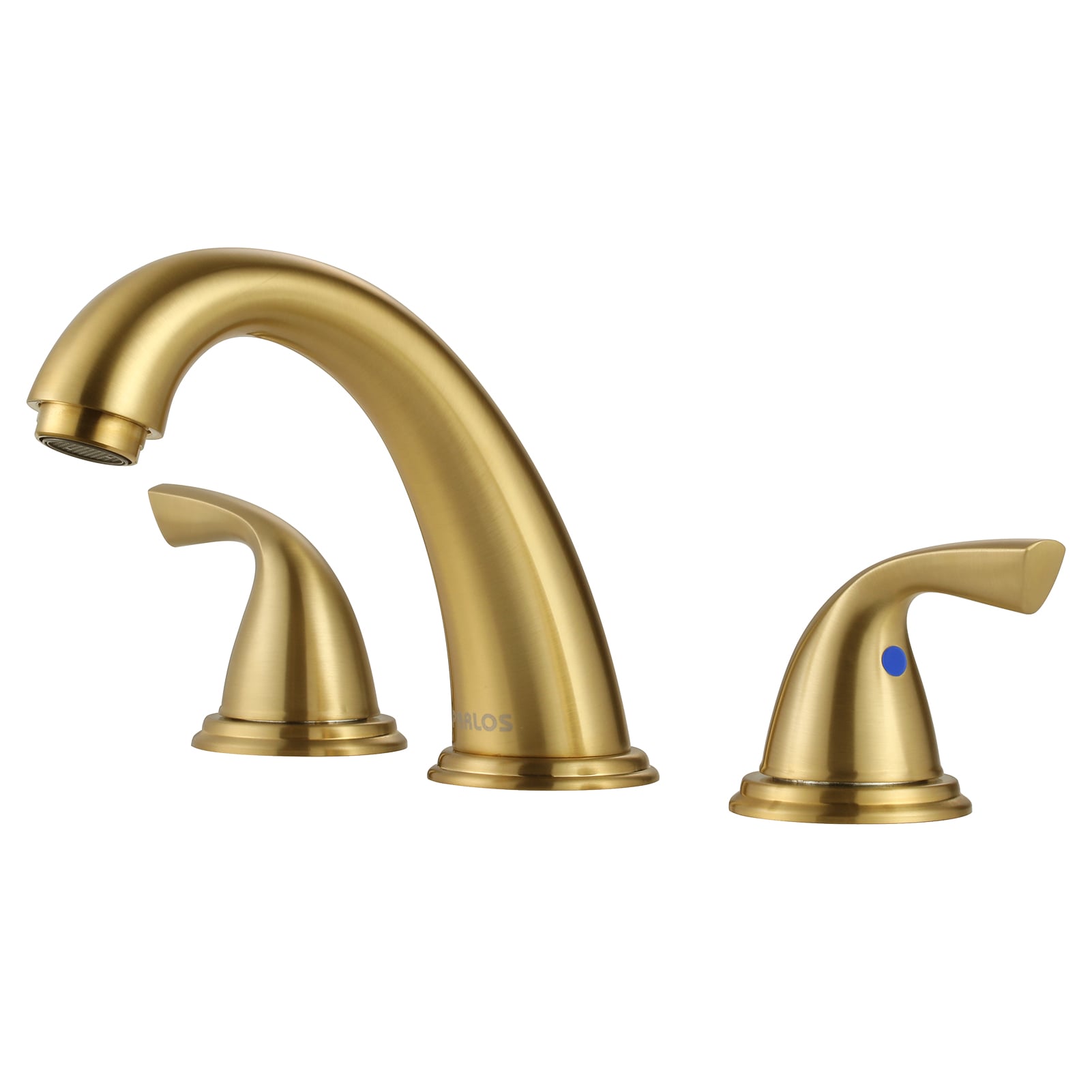 PARLOS 1435008PD Aglaia Brushed Gold Widespread 2-handle Mid-arc Residential Handle Bathroom Sink Faucet