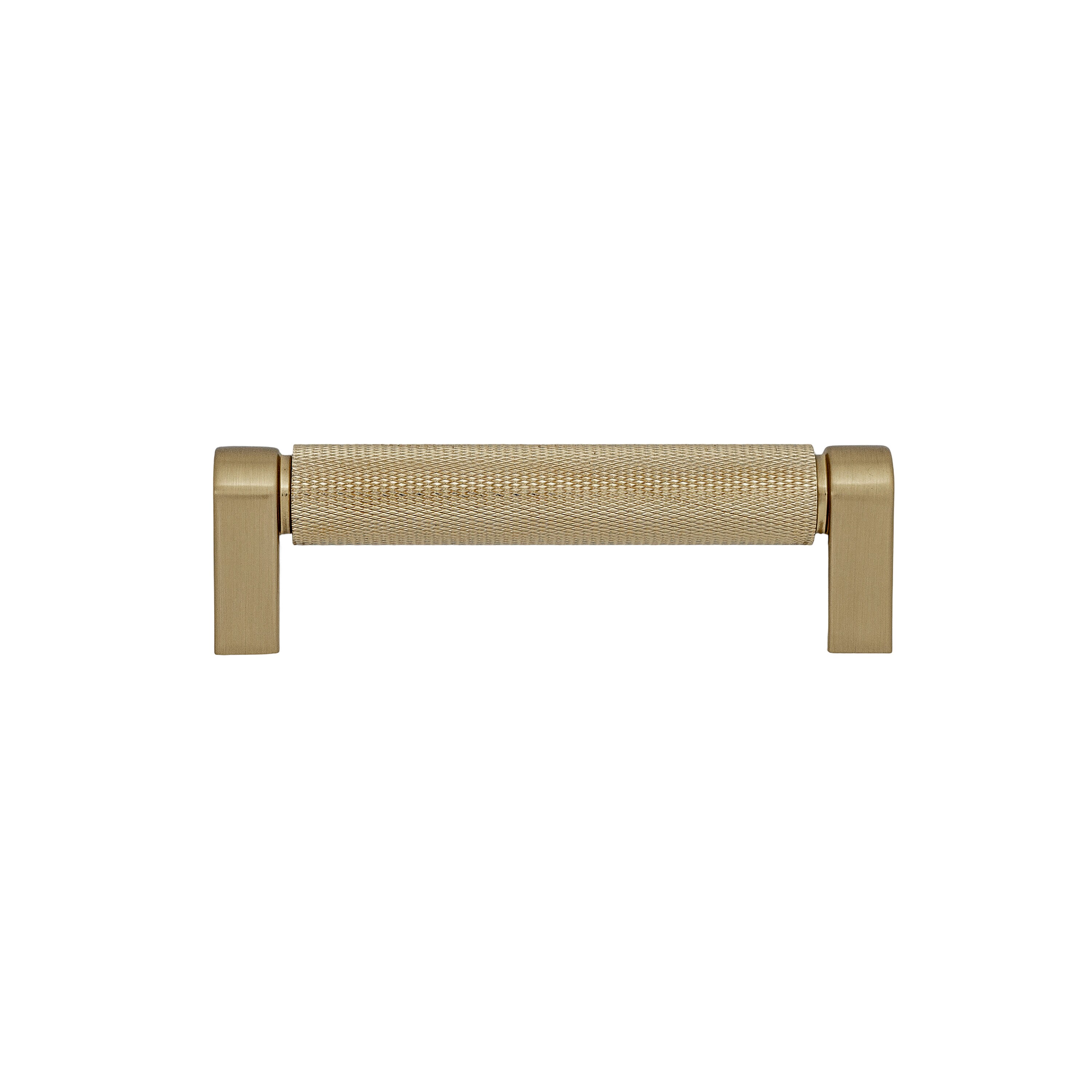 Kent Knurled Satin Brass Cylindrical Bar Handle Pull