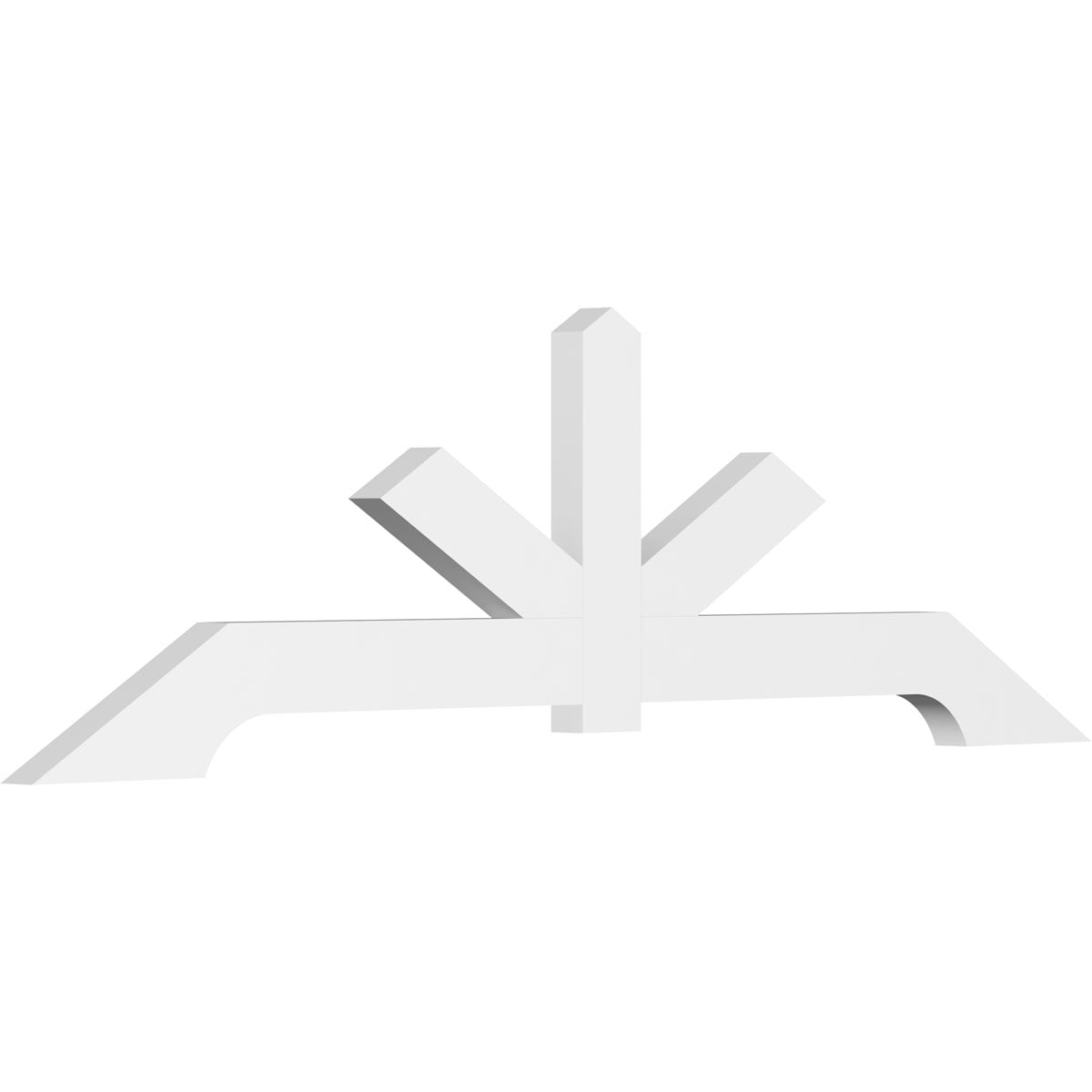 Ekena Millwork GBP072X21X0204VAN00 Vanguard White PVC Gable bracket