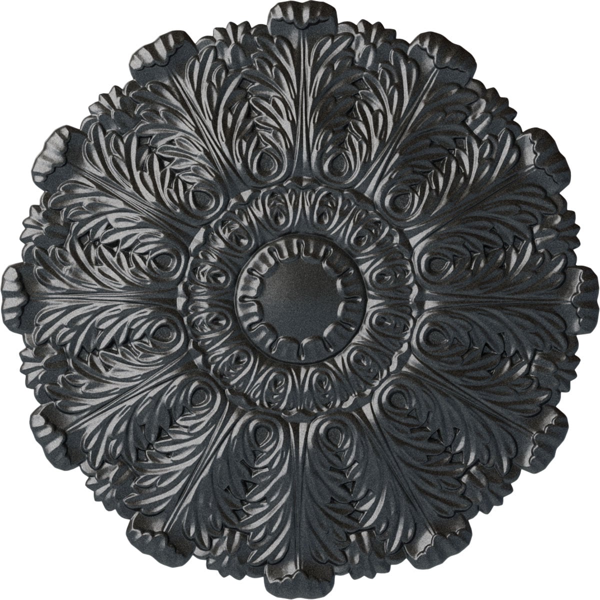 Ekena Millwork CM31DUPES Durham 31-in W x 31-in L Painted Pewter Polyurethane Whole Ceiling Medallion