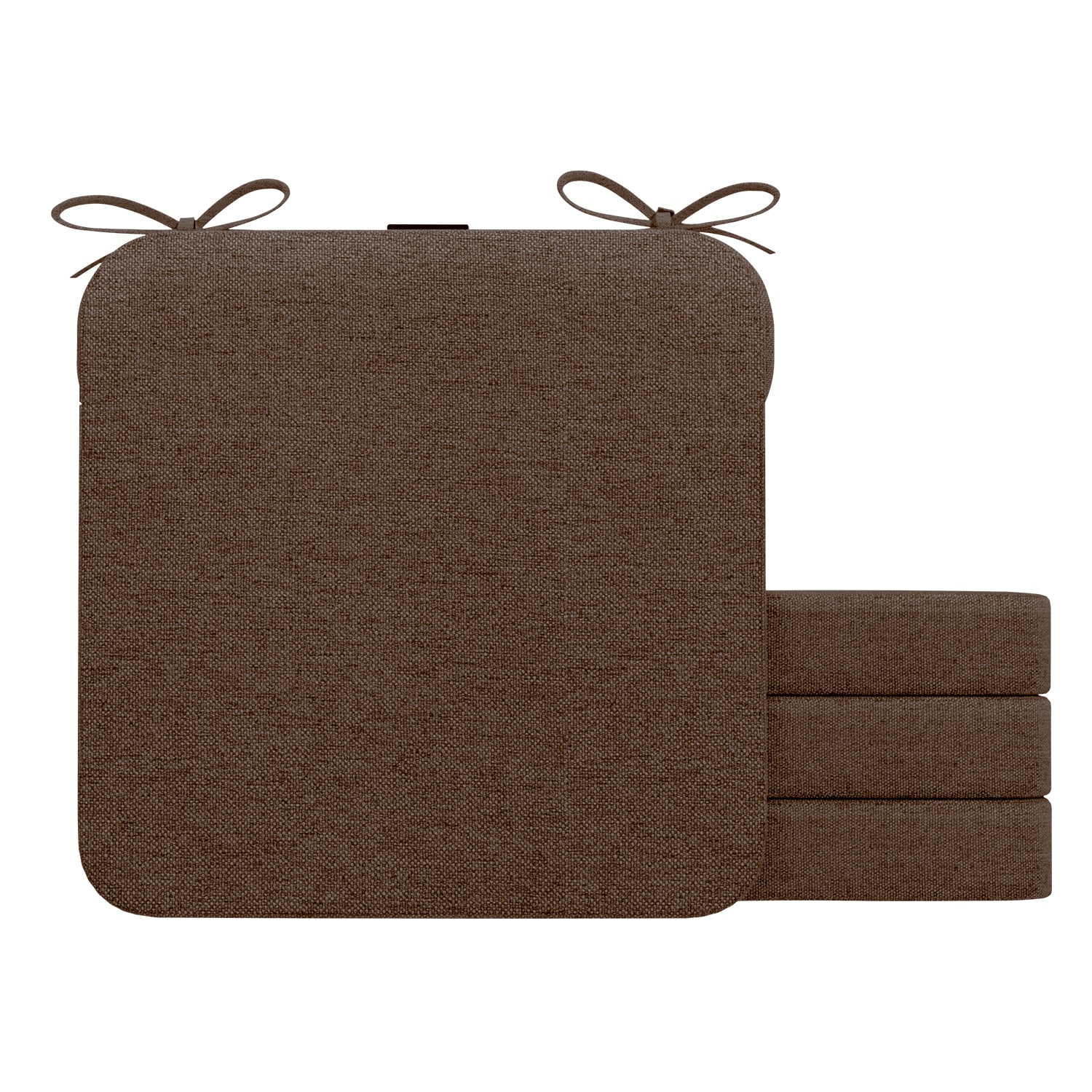  PL-MT-IVORY-4 Brown Solid Chair Cushion