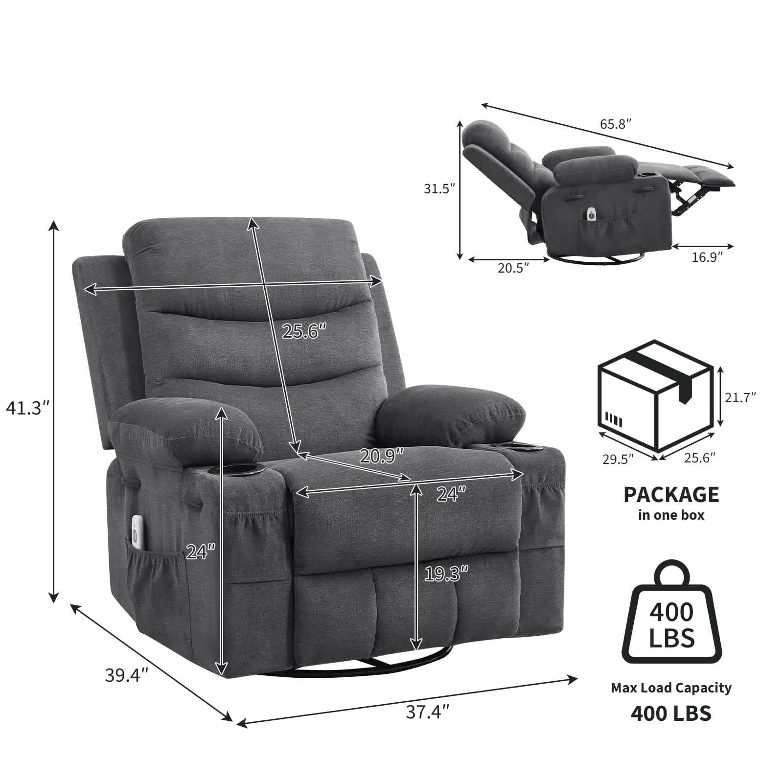 Qeetex SUN-PHK-34BYNV75 recliners - View #2