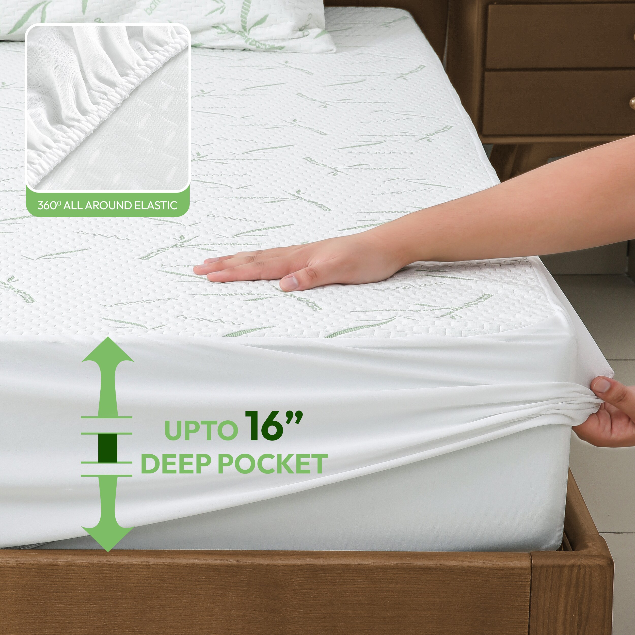 Lux Decor Collection BAMBOO F PROTCTR Mattress-Covers - View #2
