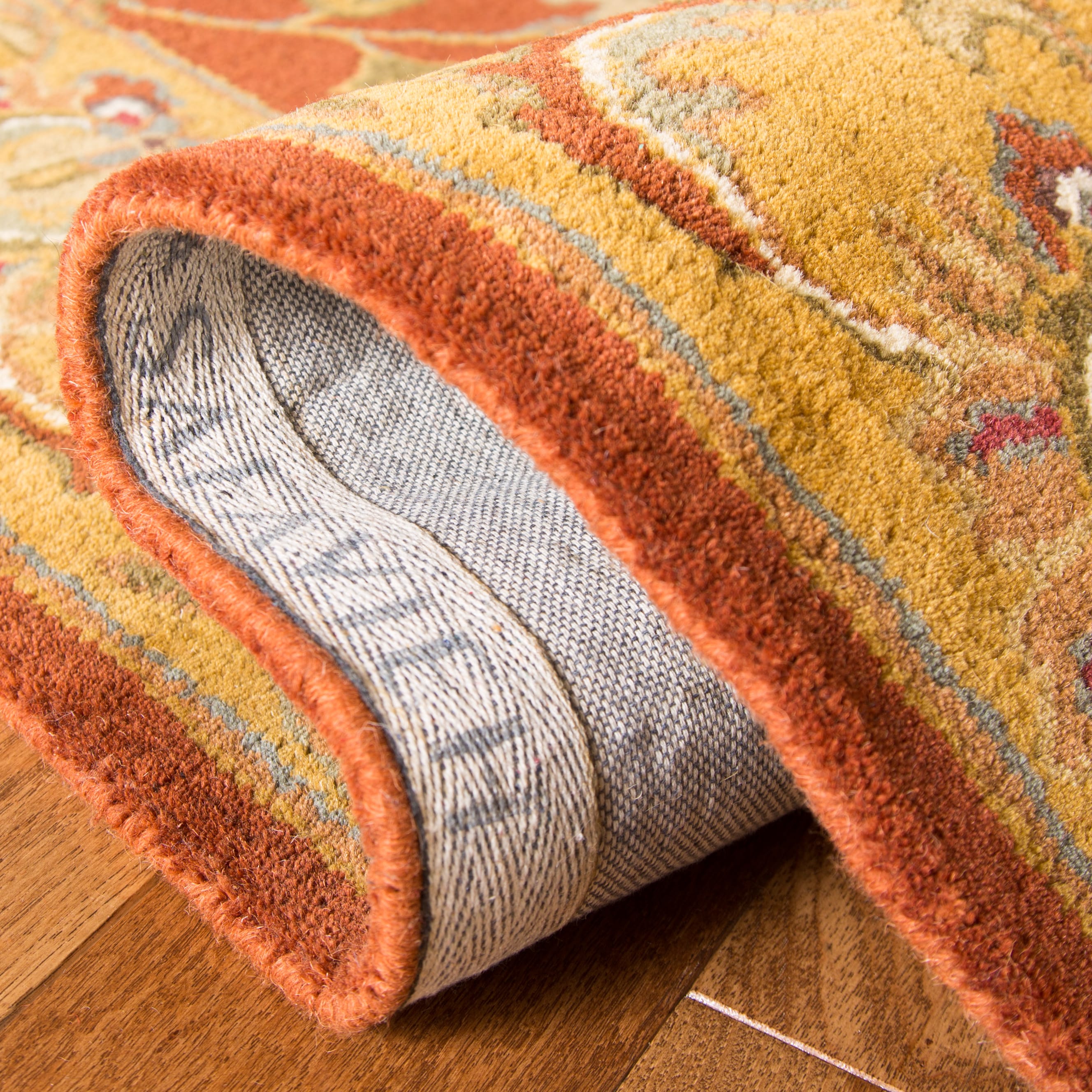 Heritage Red and Natural Hand-Tufted Wool Area Rug