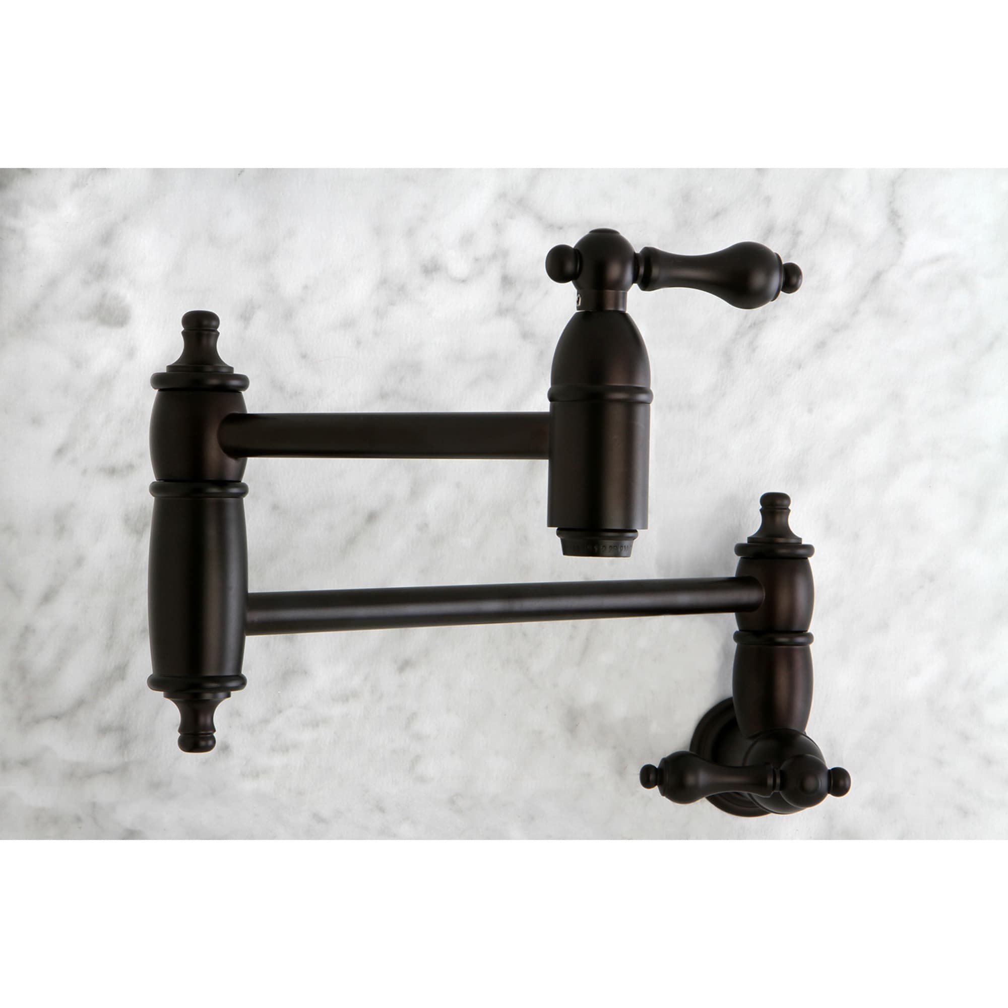 Kingston Brass WLKS3105AL Restoration Oil-rubbed bronze Double Handle Wall-mount Pot Filler Kitchen Faucet