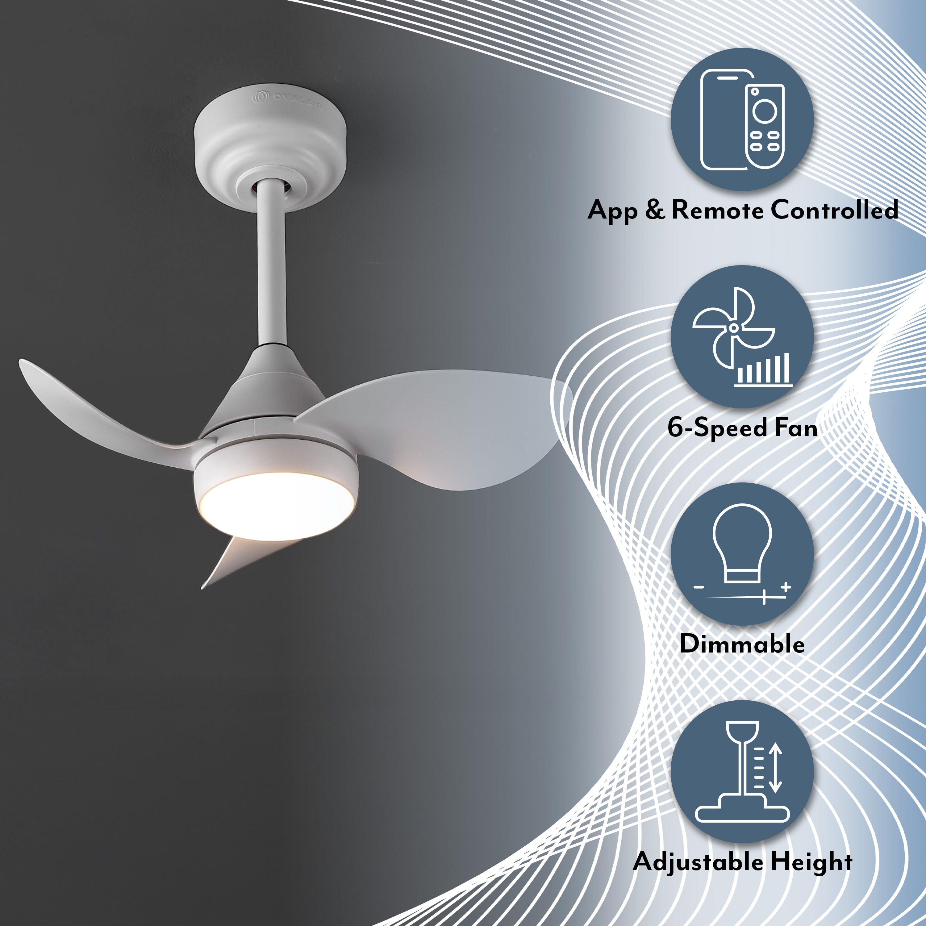 OVAL AIR AIR8000B Ceiling-Fans - View #3