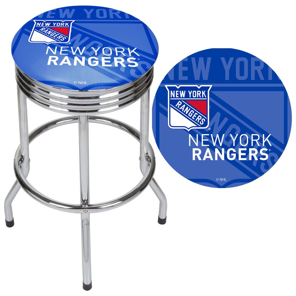 NHL Throwback New York Rangers Padded Bar Stool